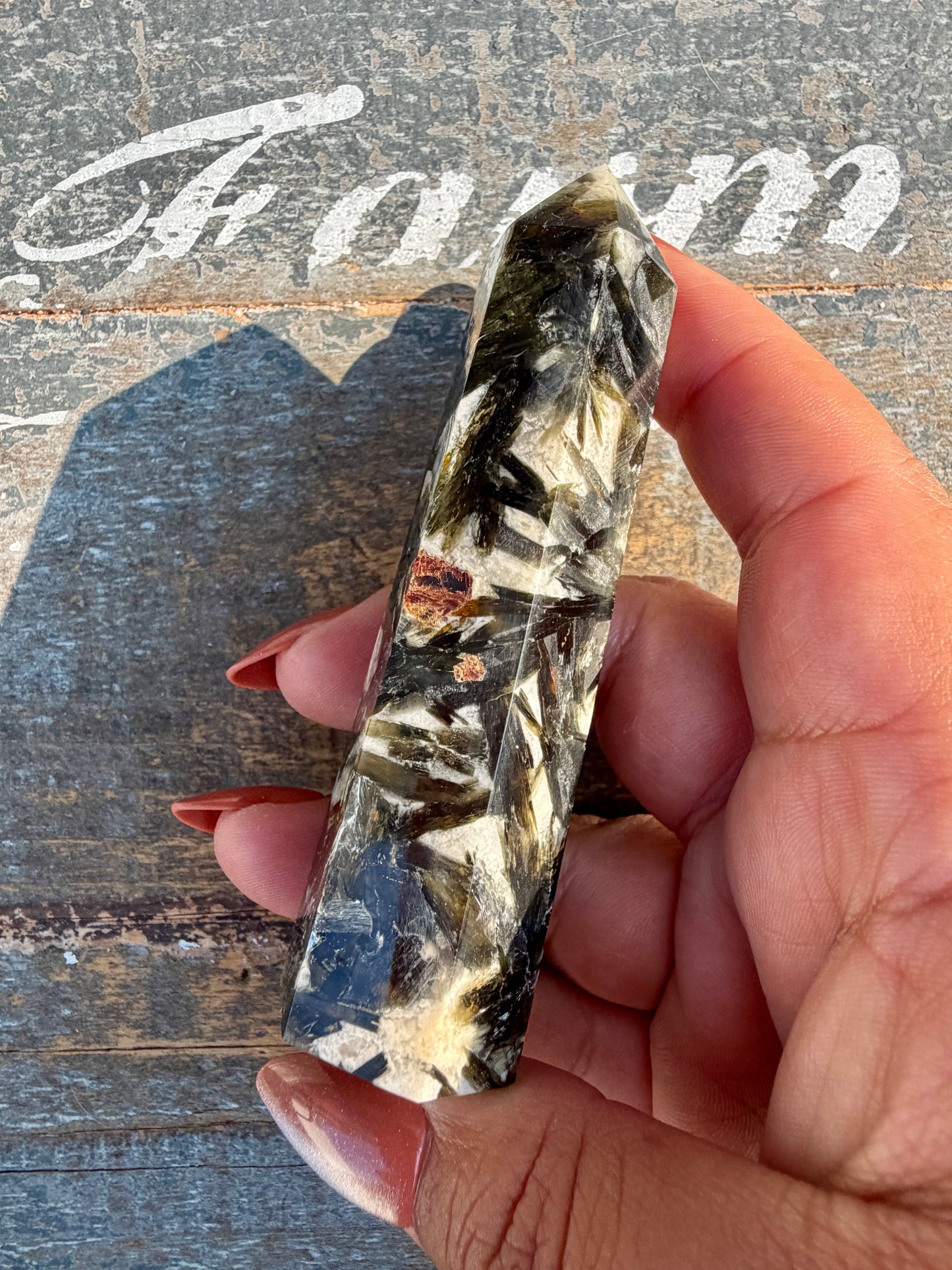Gorgeous Green Tourmaline & Mica Tower | Opt 6