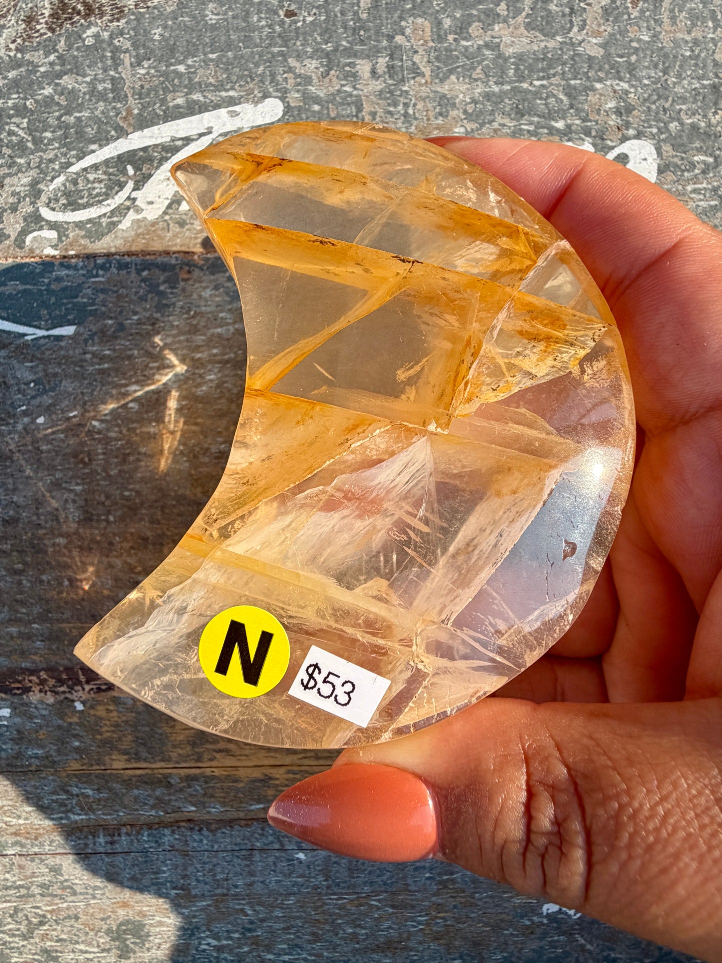 Gorgeous Clear Golden Healer Moon | Opt N