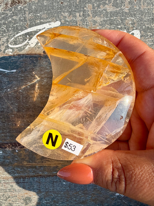Gorgeous Clear Golden Healer Moon | Opt N
