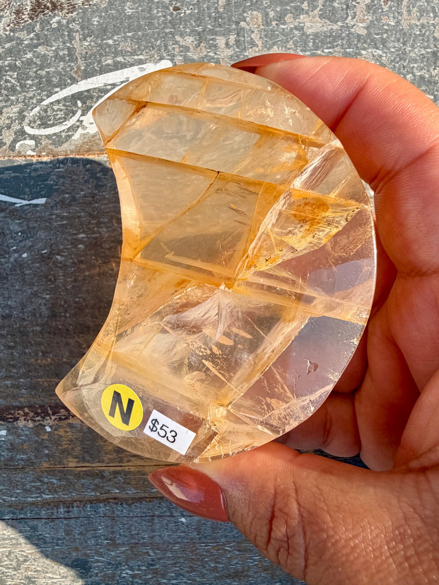 Gorgeous Clear Golden Healer Moon | Opt N