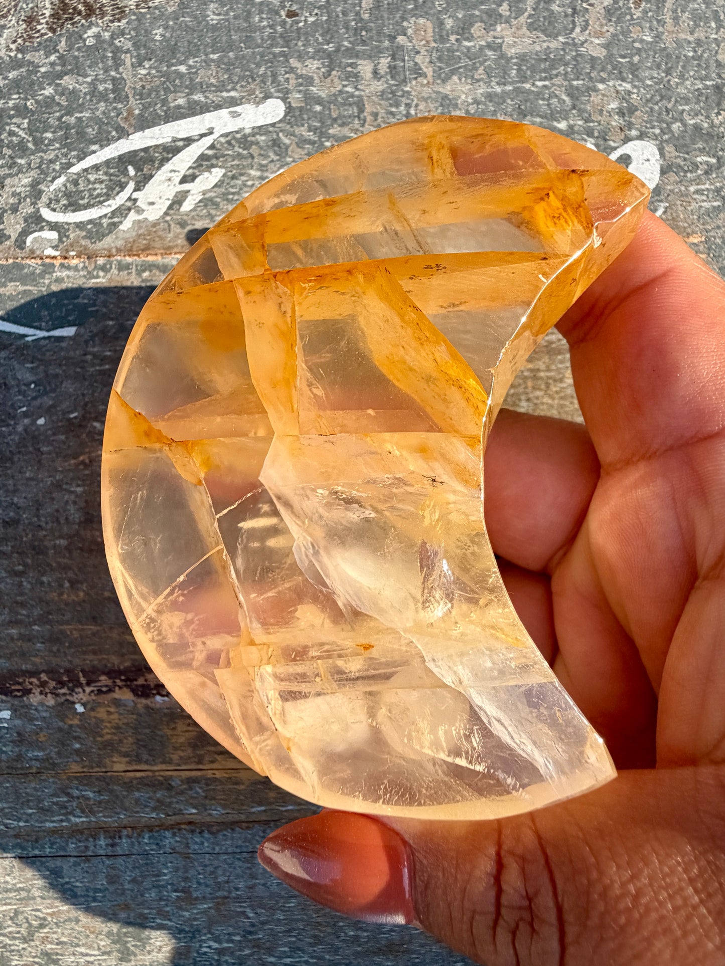 Gorgeous Clear Golden Healer Moon | Opt N