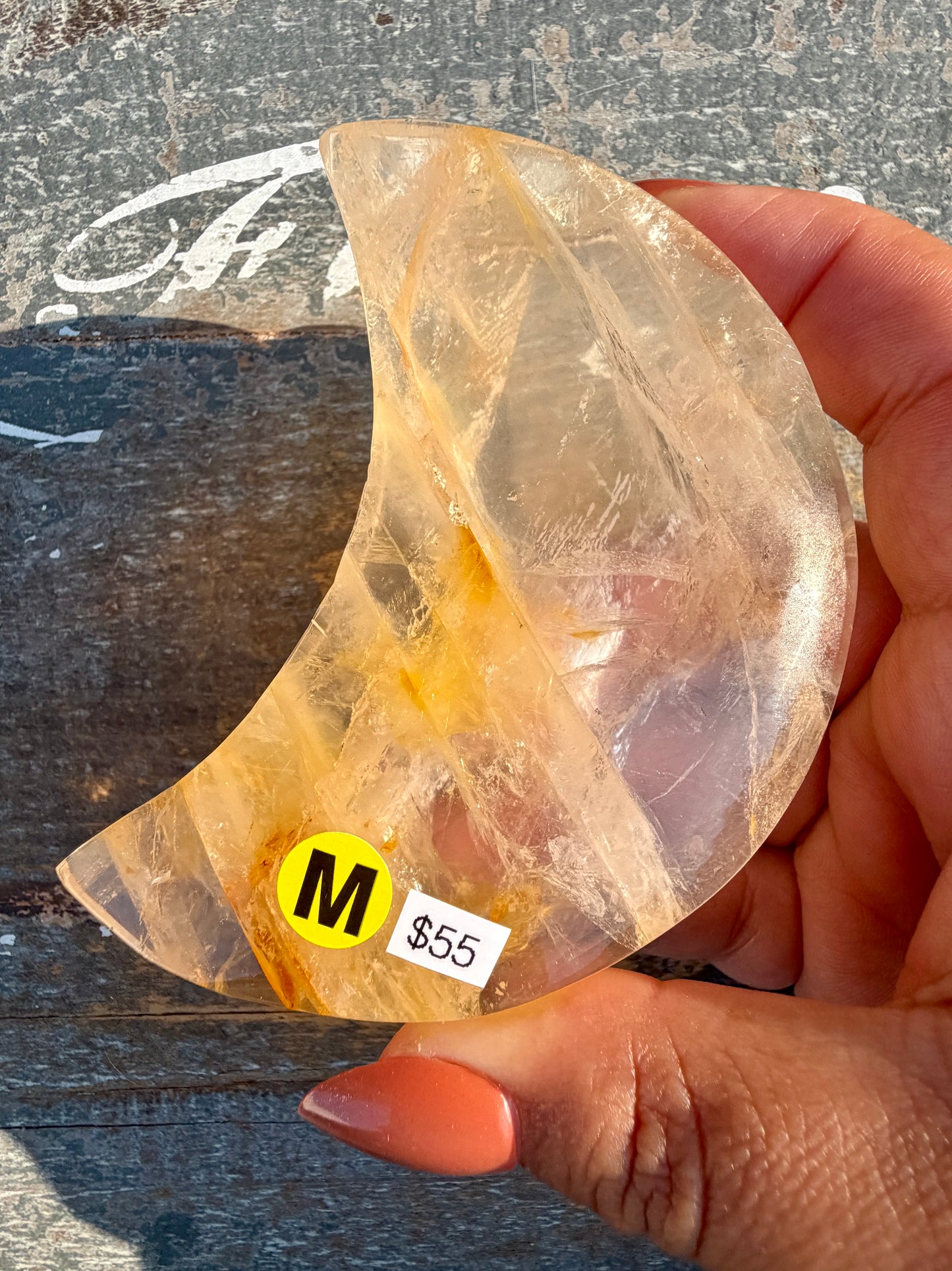 Gorgeous Clear Golden Healer Moon | Opt M