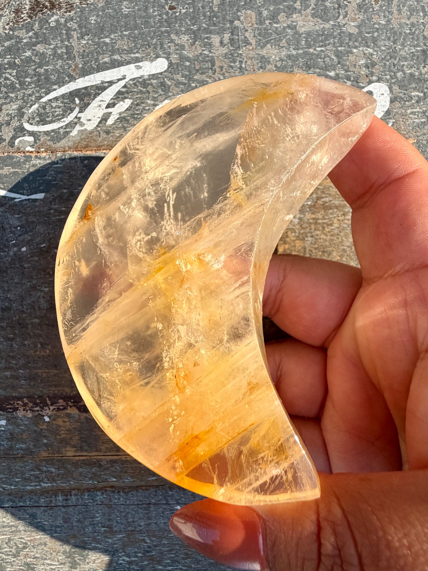 Gorgeous Clear Golden Healer Moon | Opt M