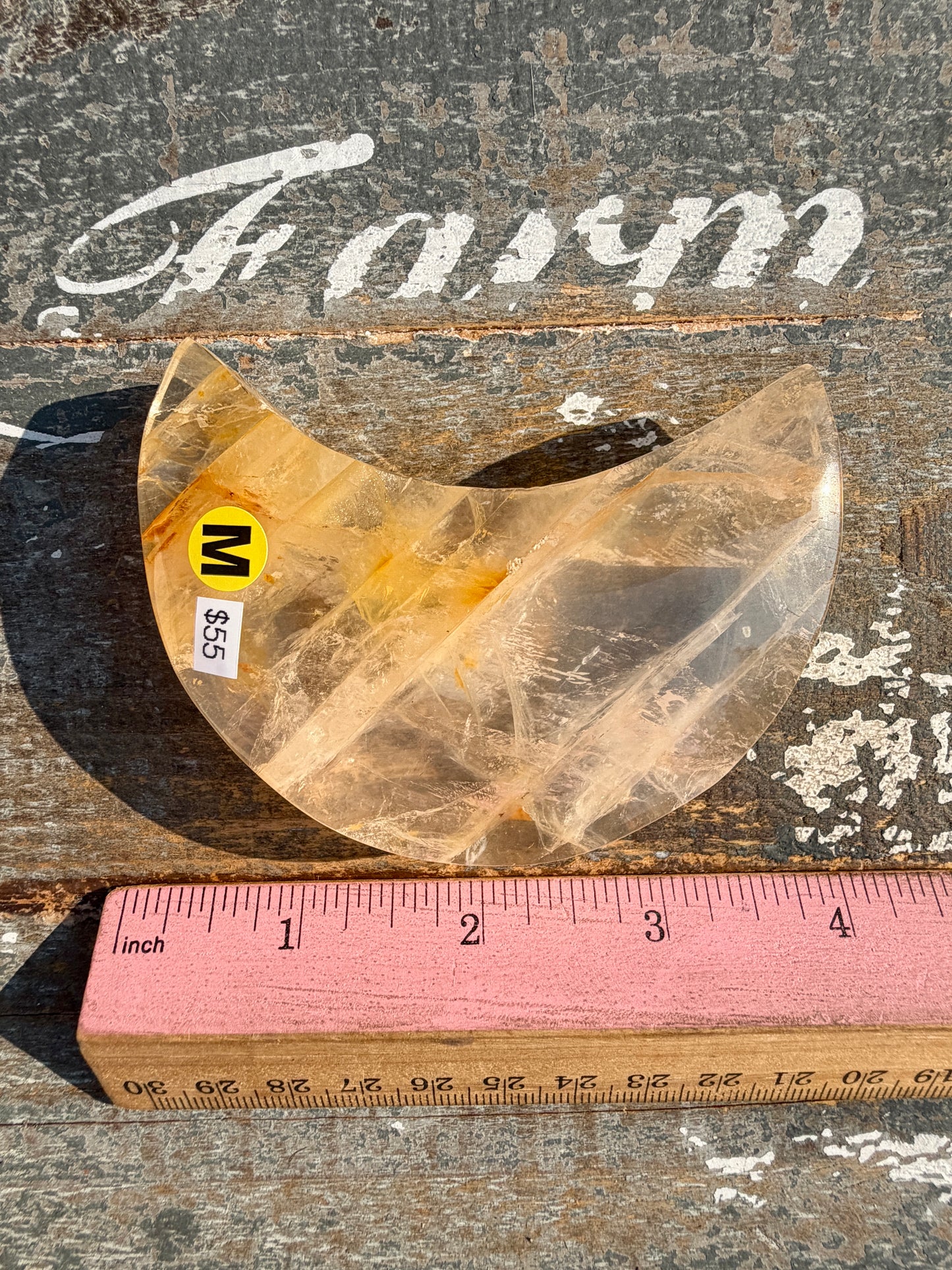Gorgeous Clear Golden Healer Moon | Opt M