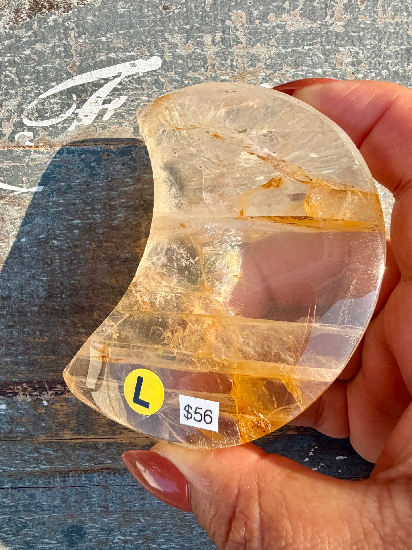 Gorgeous Clear Golden Healer Moon | Opt L
