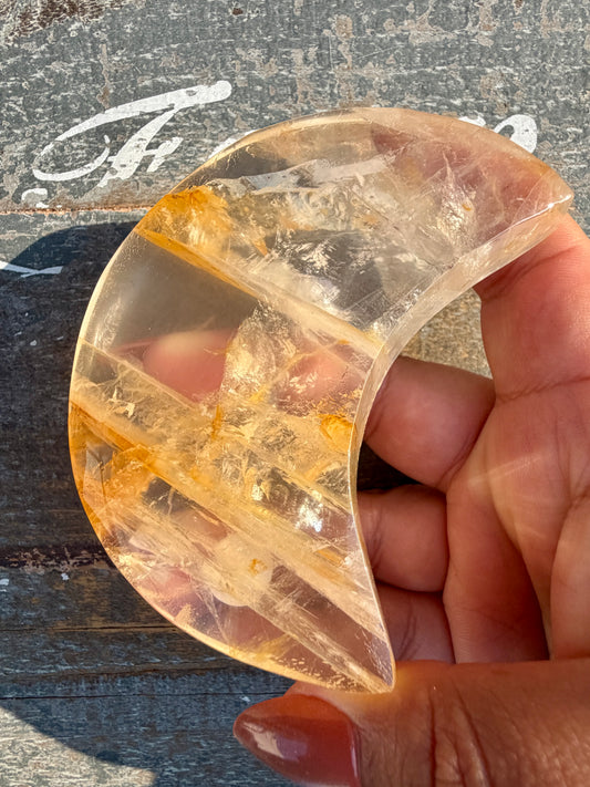 Gorgeous Clear Golden Healer Moon | Opt L