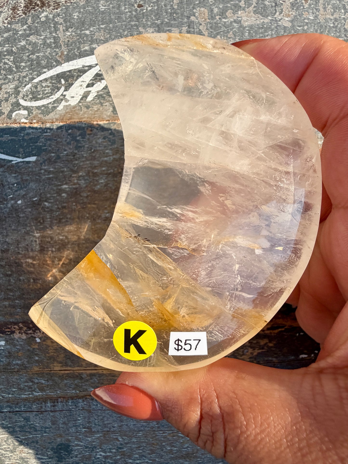 Gorgeous Clear Golden Healer Moon | Opt K