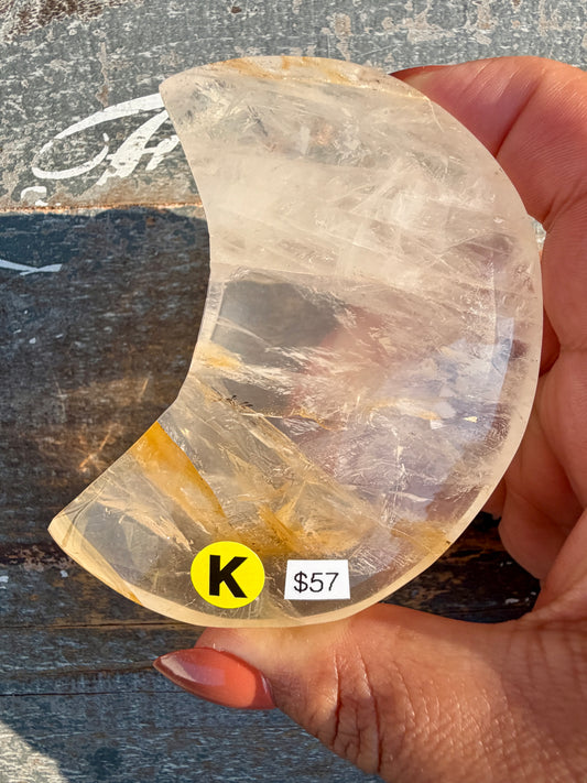 Gorgeous Clear Golden Healer Moon | Opt K