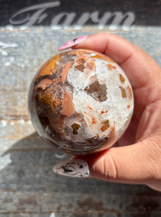 Gorgeous Brecciated Jasper in Agate Sphere from Indonesia