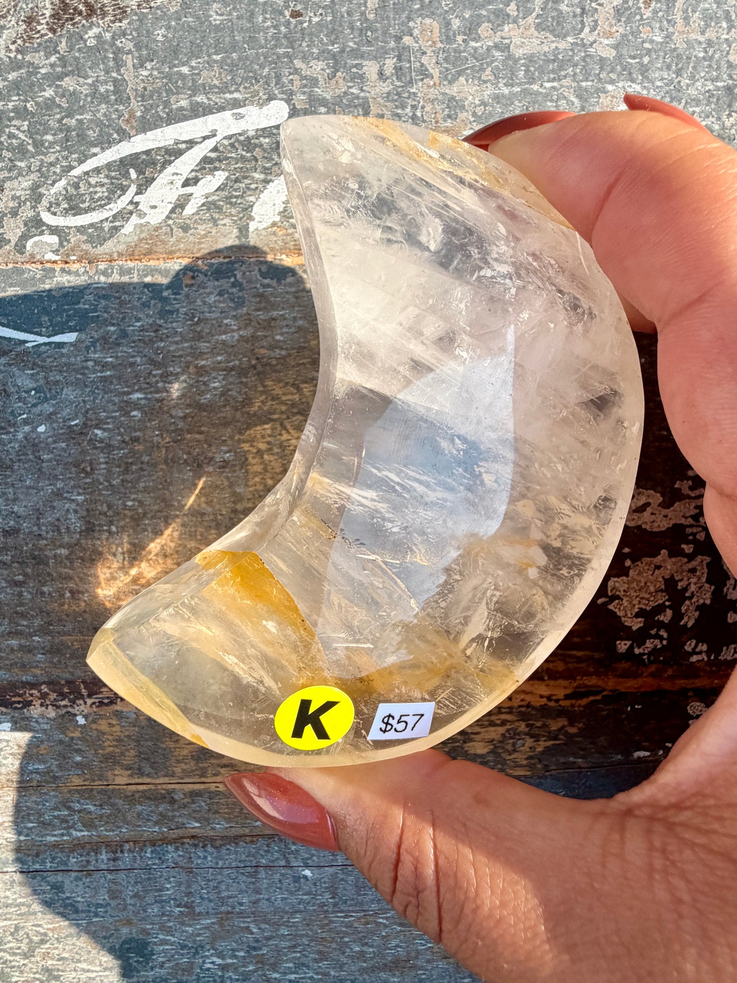 Gorgeous Clear Golden Healer Moon | Opt K