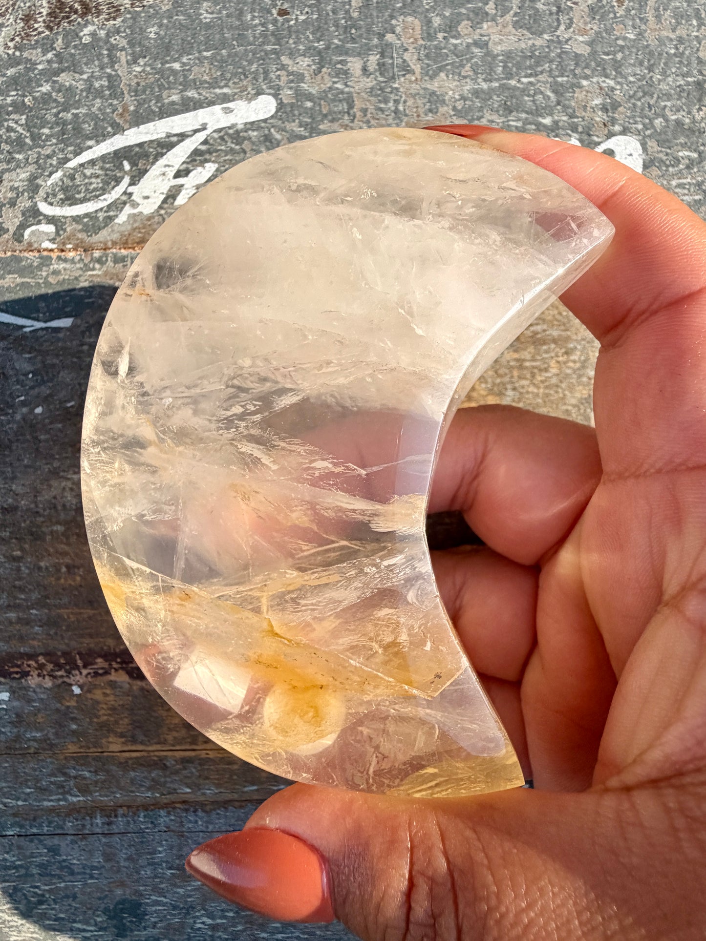 Gorgeous Clear Golden Healer Moon | Opt K