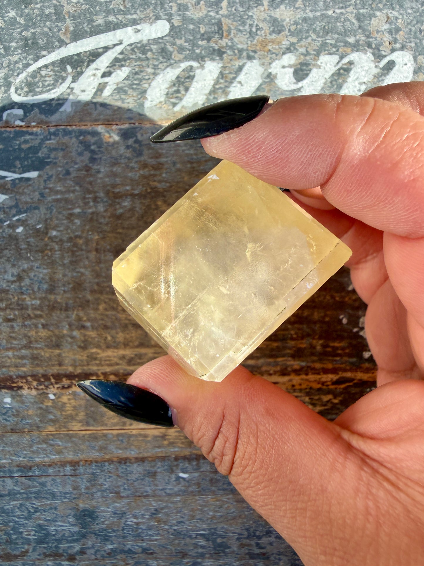 Gorgeous Honey Optical Calcite Freeform | India | Opt 2