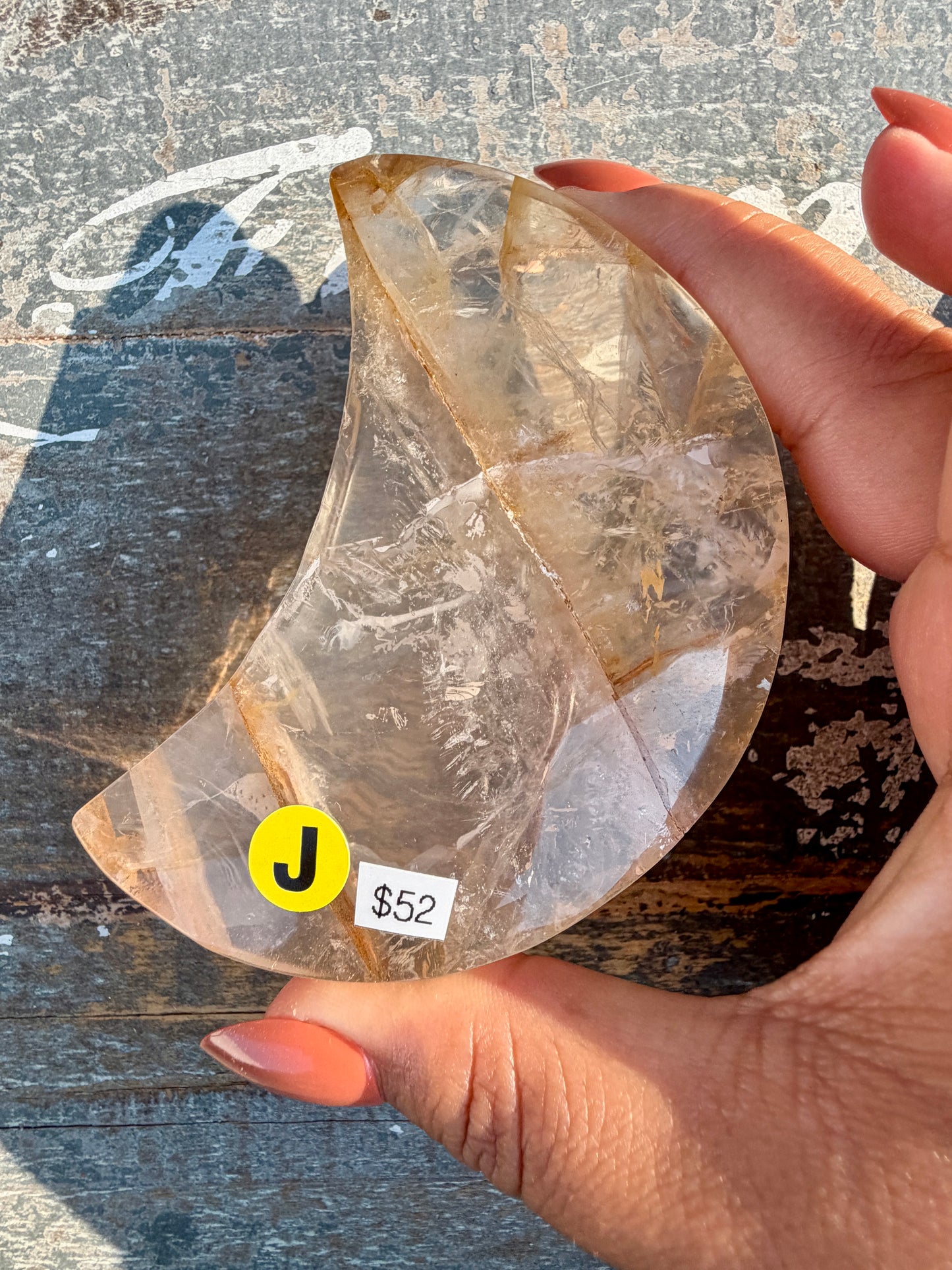 Gorgeous Clear Golden Healer Moon | Opt J