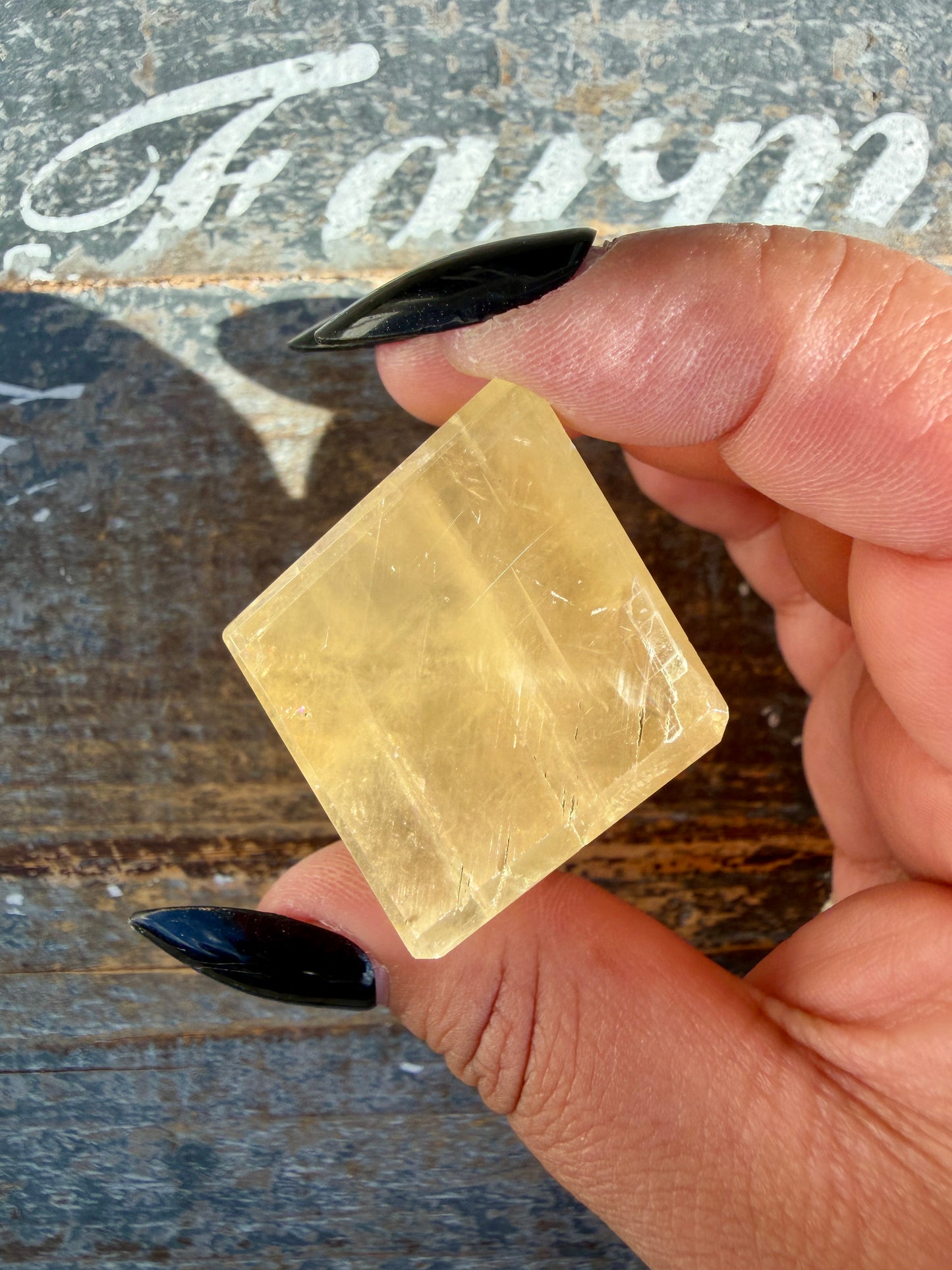 Gorgeous Honey Optical Calcite Freeform | India | Opt 2