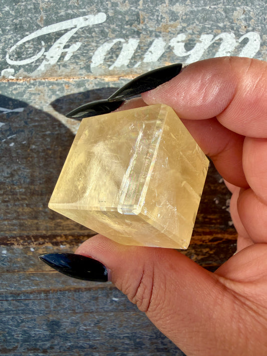 Gorgeous Honey Optical Calcite Freeform | India | Opt 2