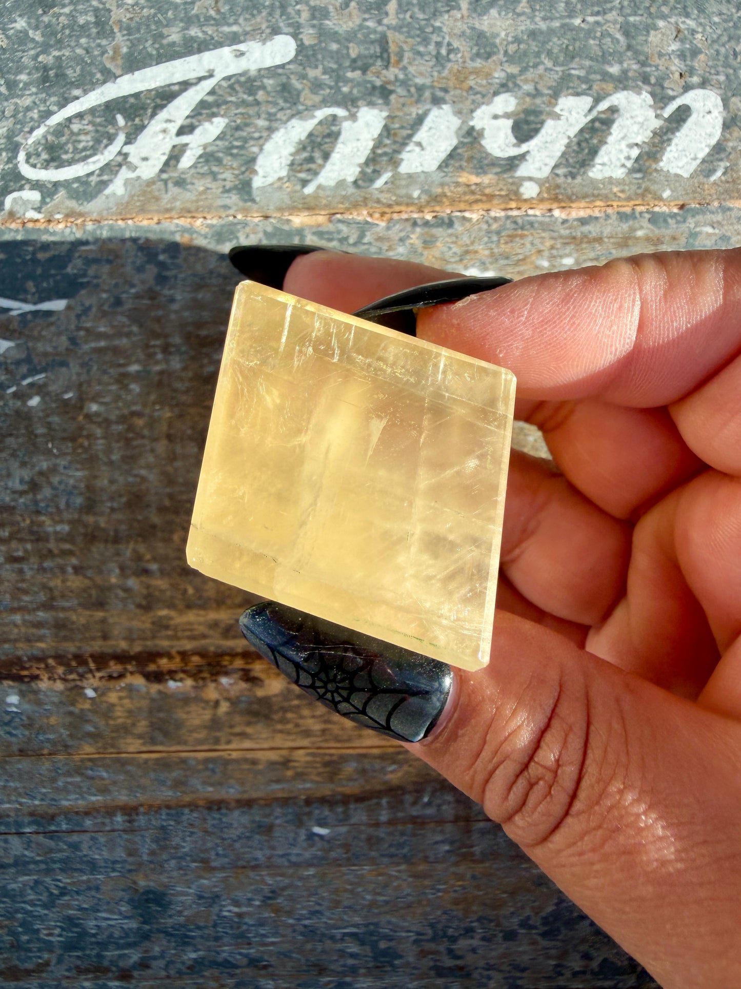 Gorgeous Honey Optical Calcite Freeform | India | Opt 2