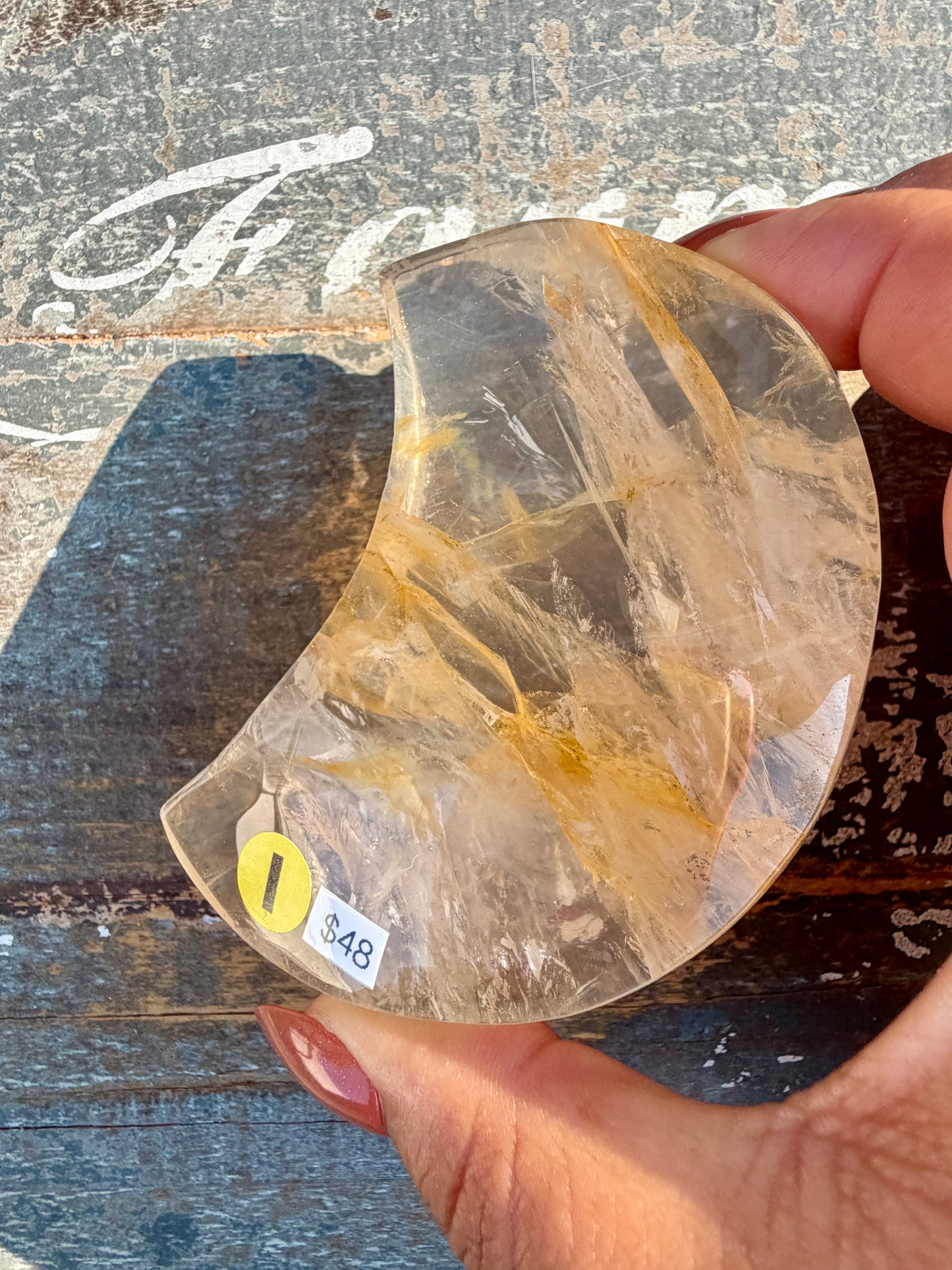 Gorgeous Clear Golden Healer Moon | Opt I