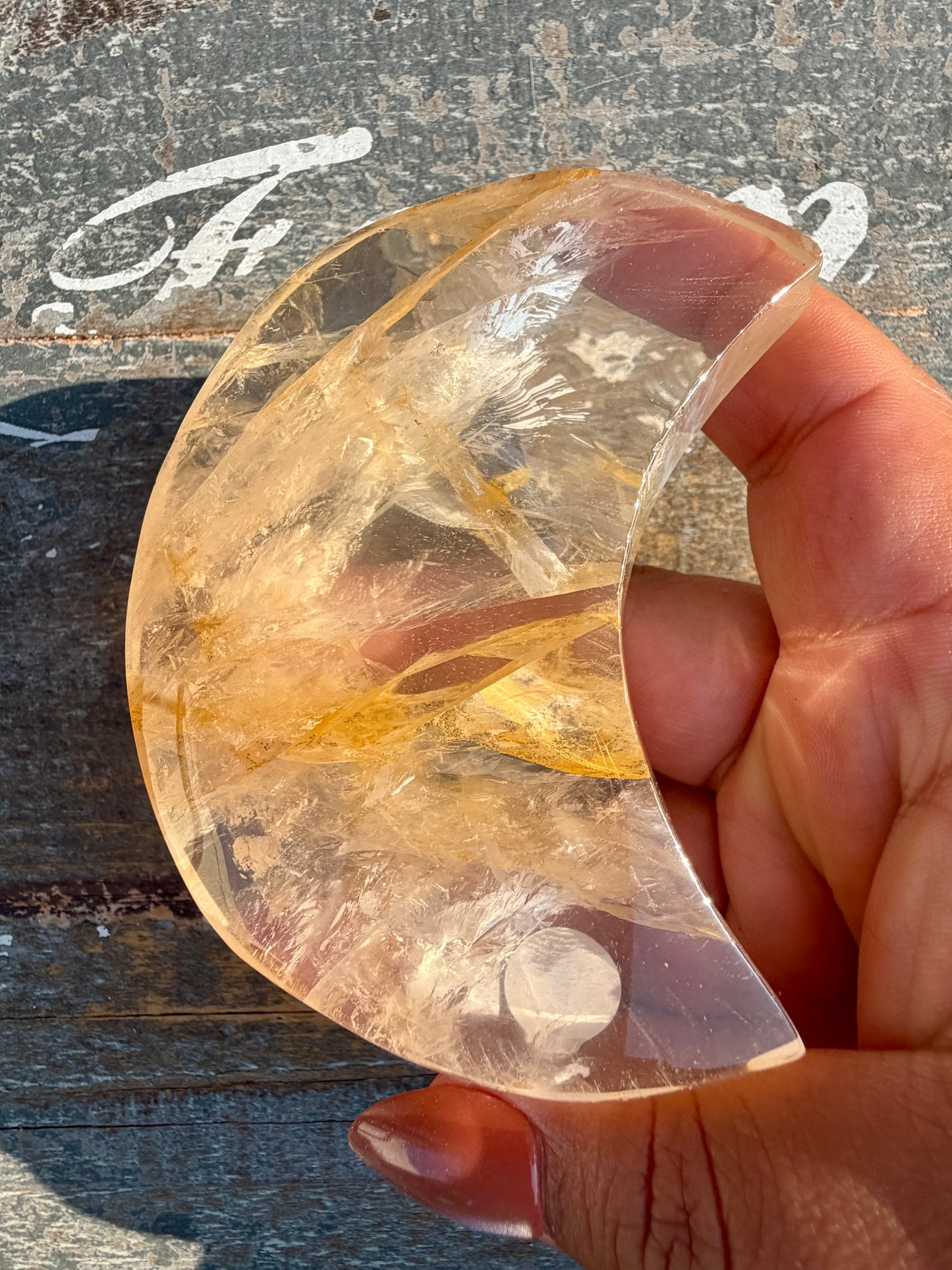Gorgeous Clear Golden Healer Moon | Opt I