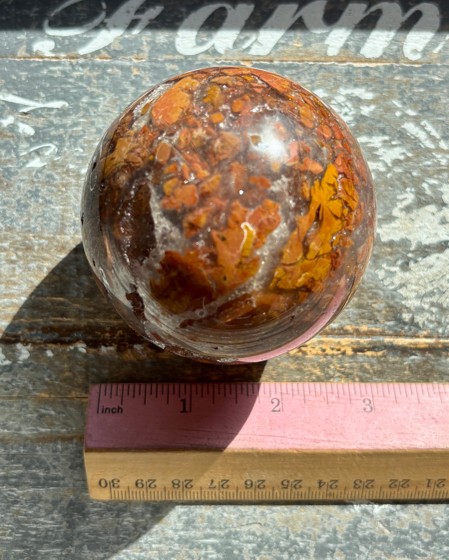 Gorgeous Brecciated Jasper in Agate Sphere from Indonesia