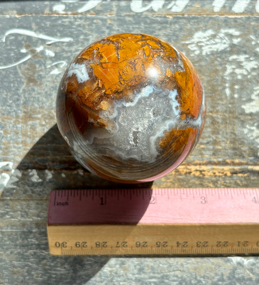 Gorgeous Brecciated Jasper in Agate Sphere from Indonesia