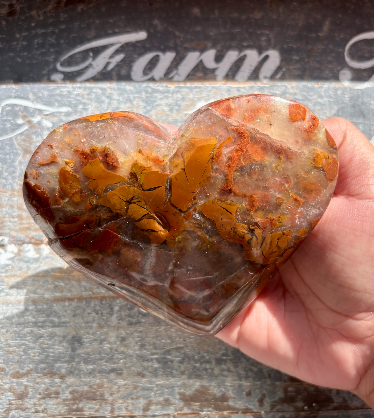 Gorgeous Brecciated Jasper in Agate Heart from Indonesia