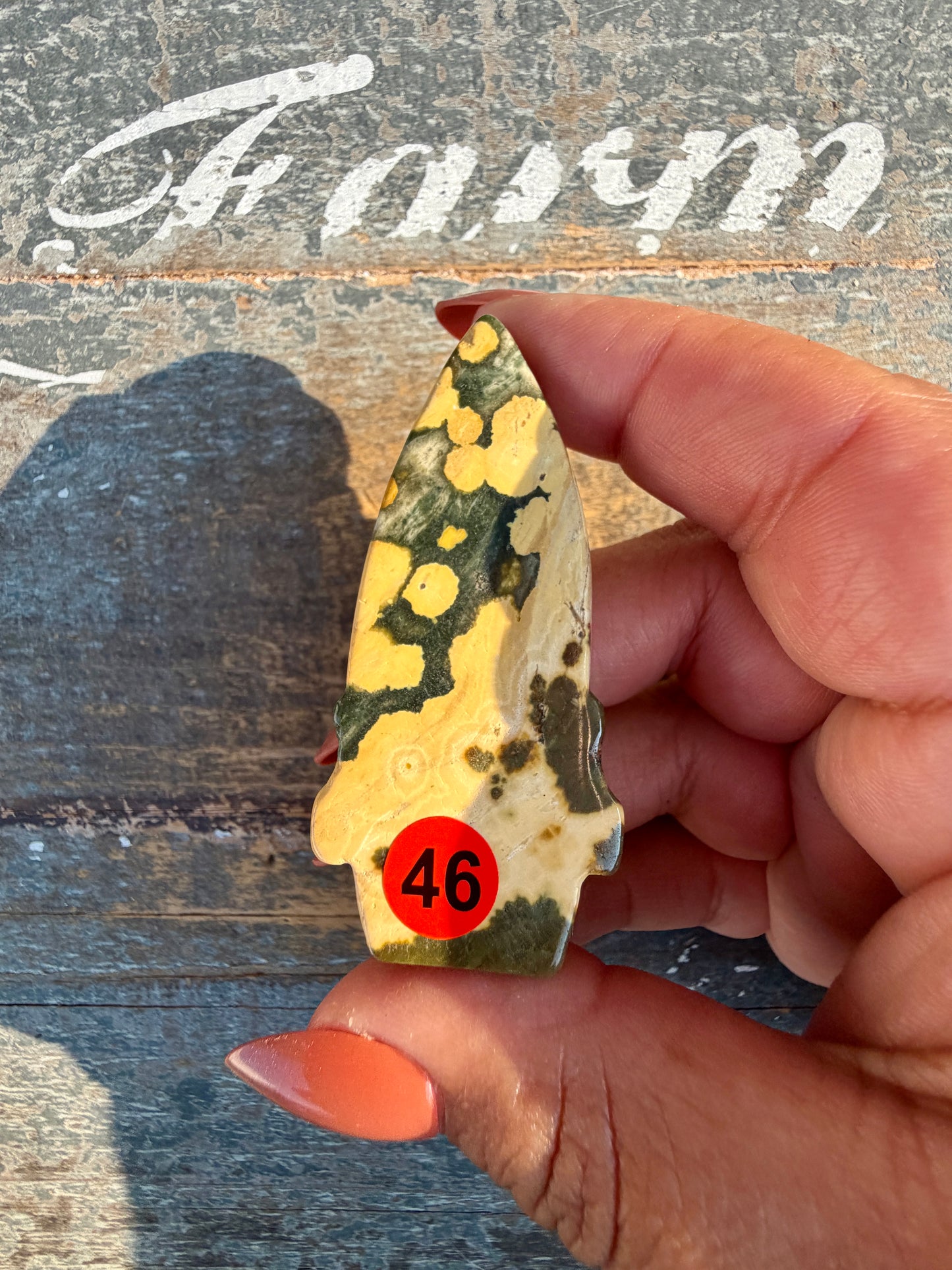 Gorgeous Ocean Jasper Hand Carved Skull w/ Feather | Opt 46
