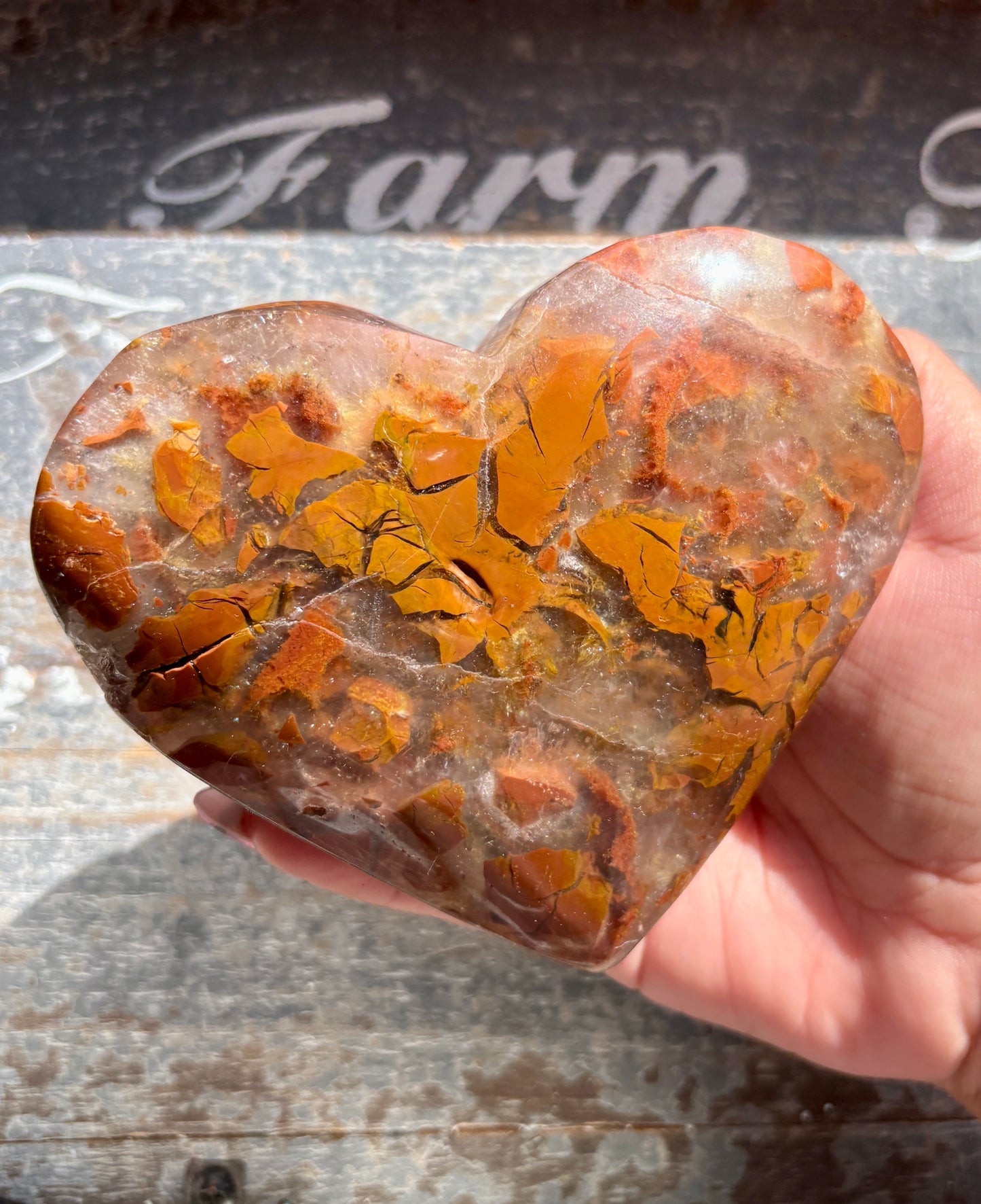 Gorgeous Brecciated Jasper in Agate Heart from Indonesia