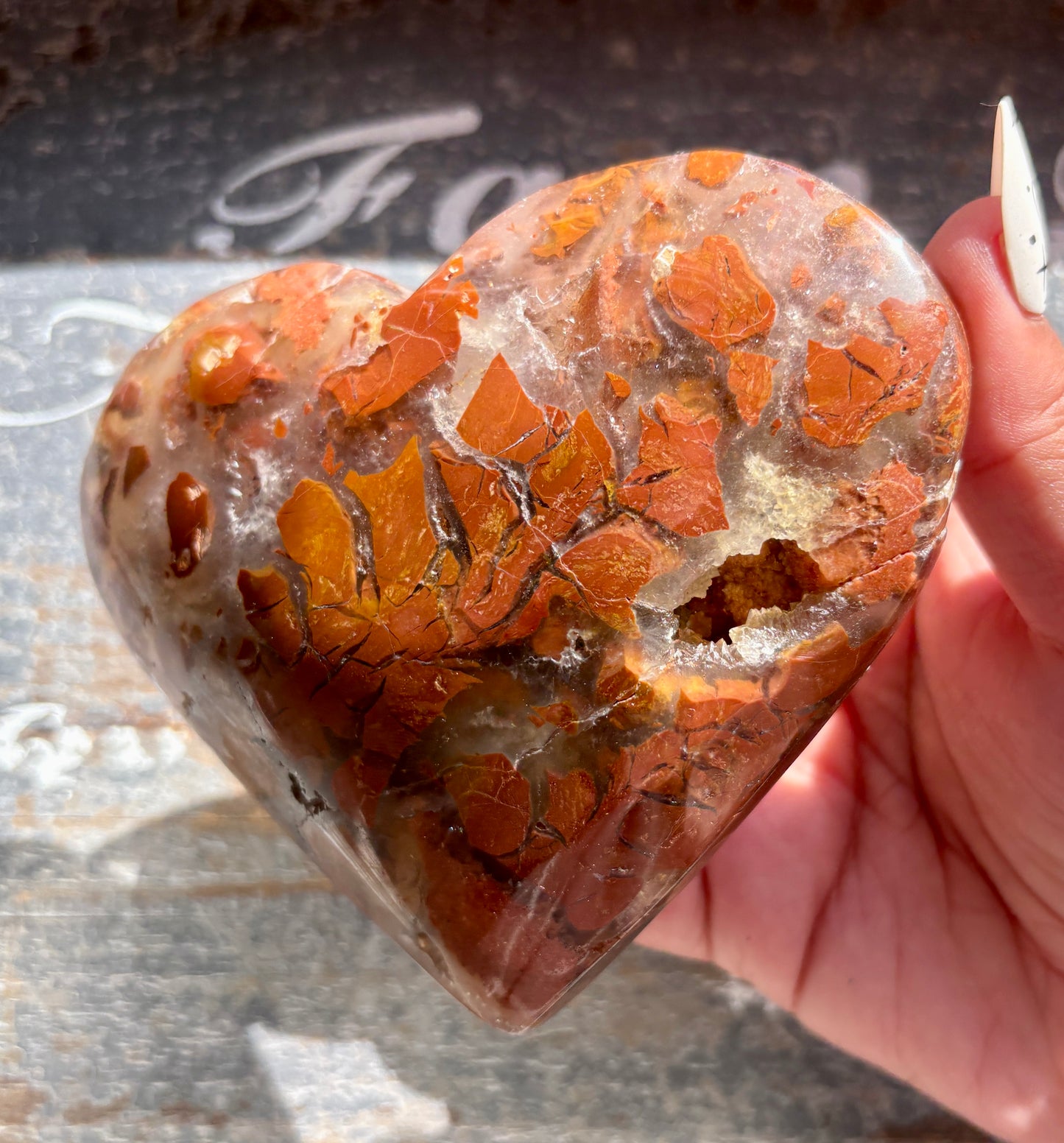 Gorgeous Brecciated Jasper in Agate Heart from Indonesia