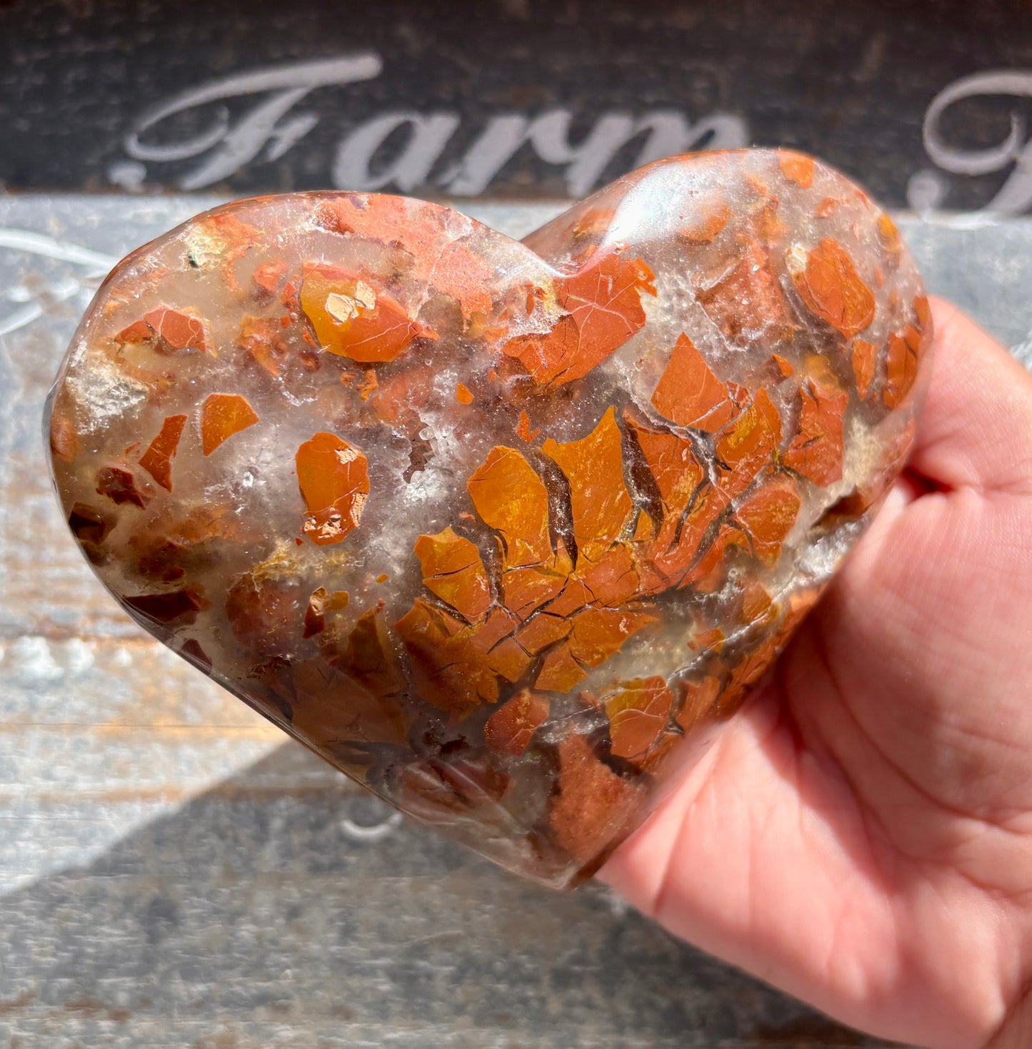 Gorgeous Brecciated Jasper in Agate Heart from Indonesia