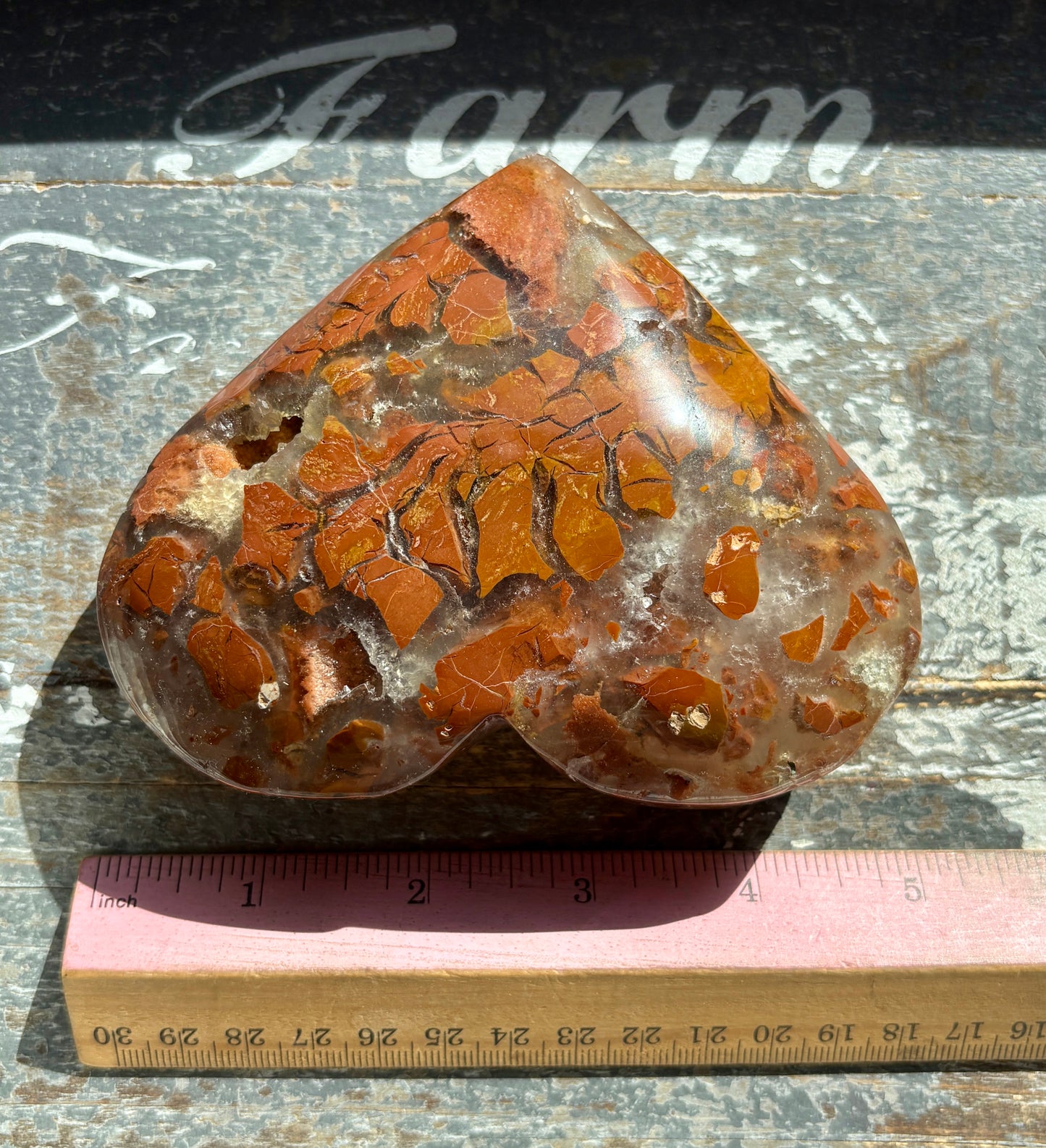 Gorgeous Brecciated Jasper in Agate Heart from Indonesia