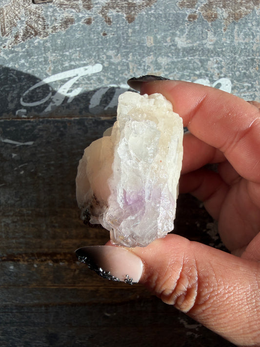 Selenite with Amethyst Specimen | Opt J