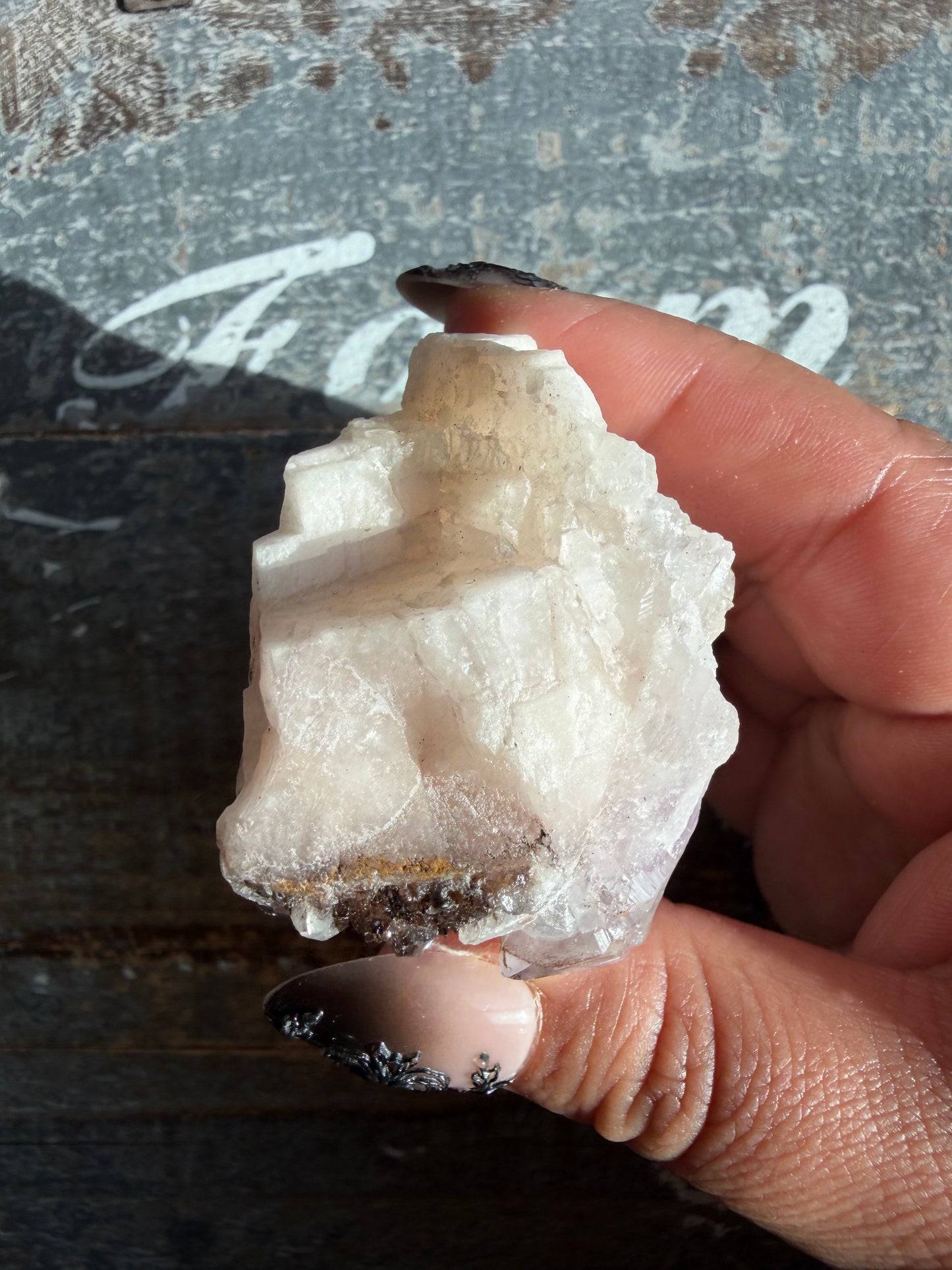 Selenite with Amethyst Specimen | Opt J