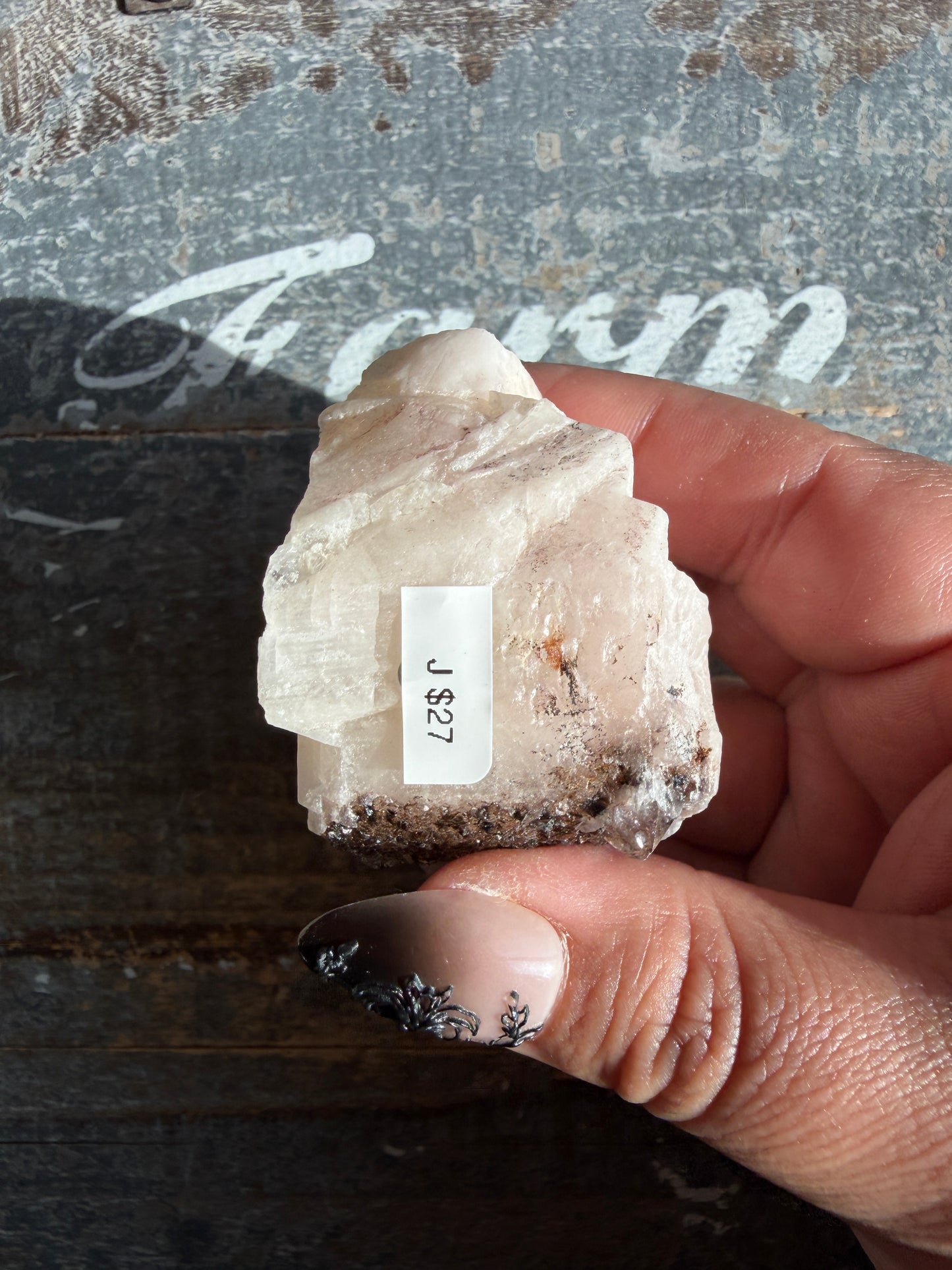 Selenite with Amethyst Specimen | Opt J