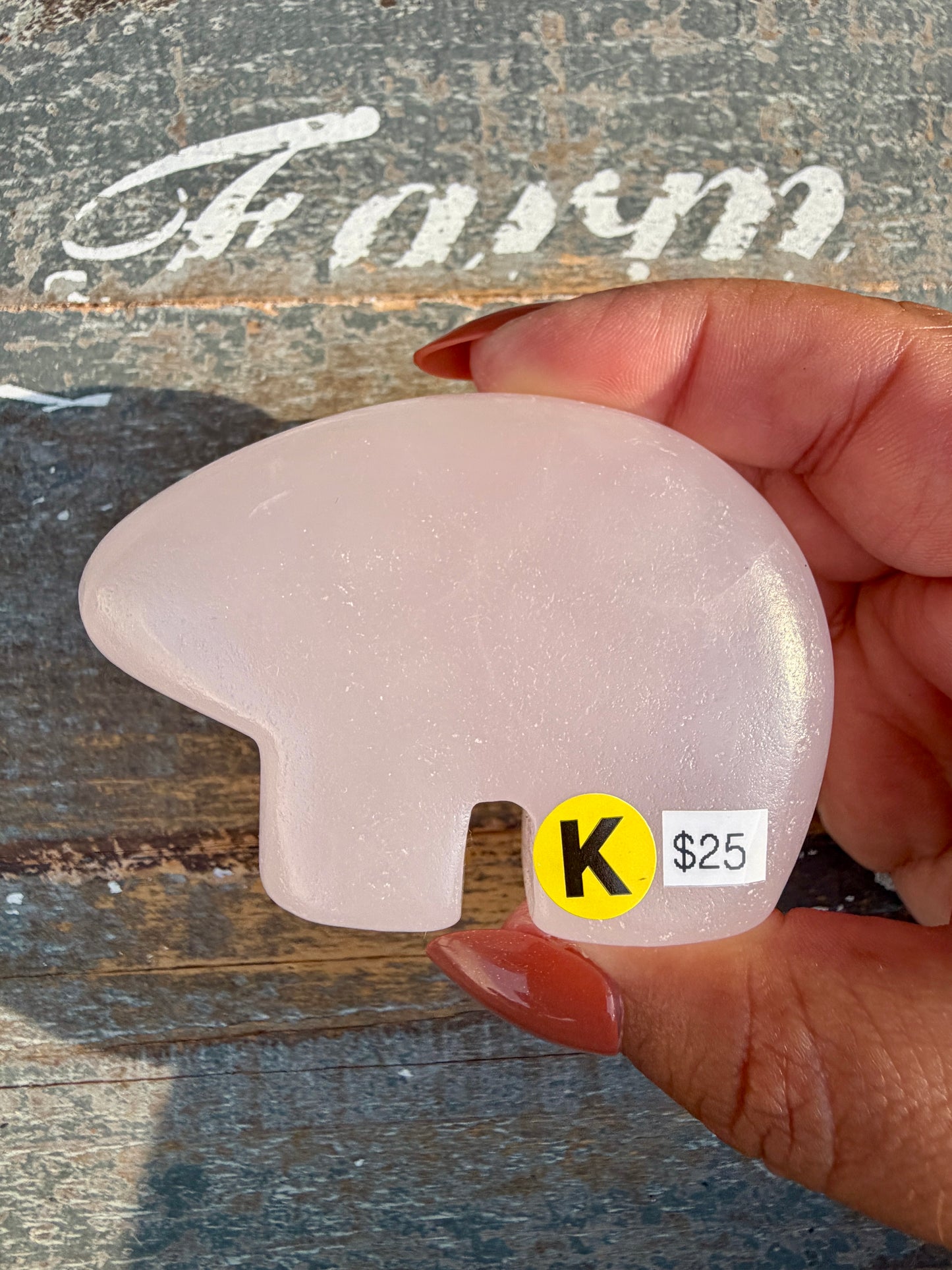 Gorgeous Pink Calcite Bear | Opt K (UV reactive)