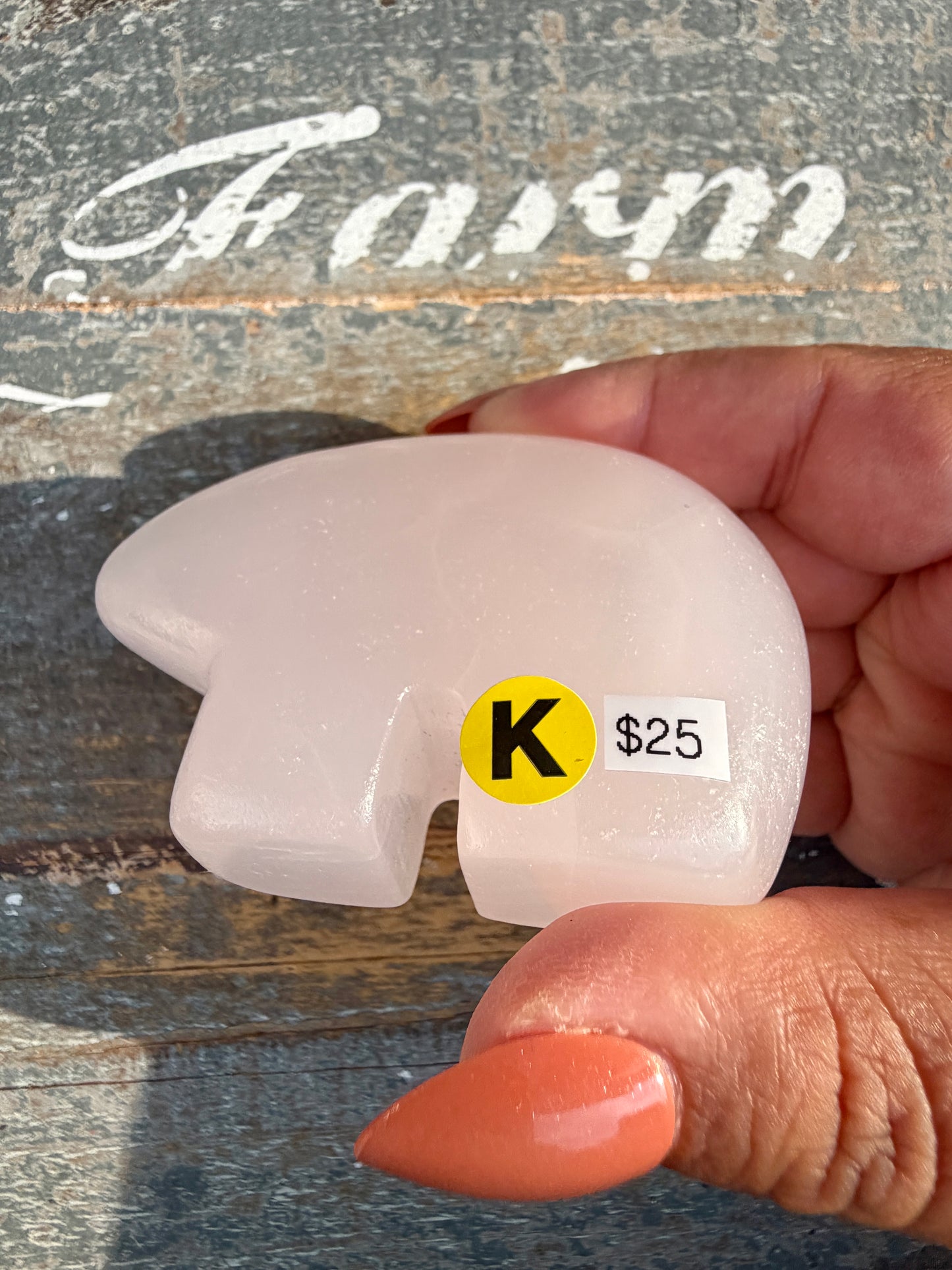 Gorgeous Pink Calcite Bear | Opt K (UV reactive)