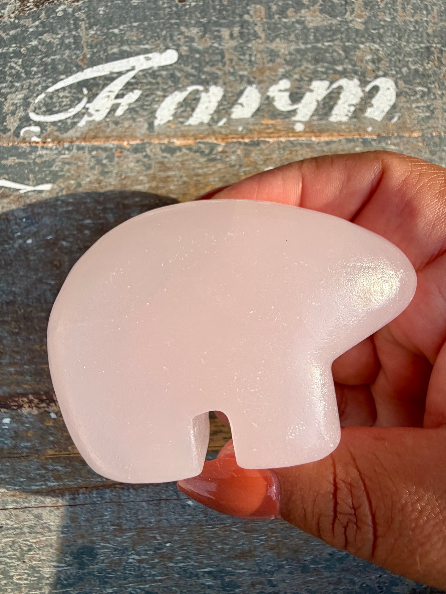 Gorgeous Pink Calcite Bear | Opt K (UV reactive)