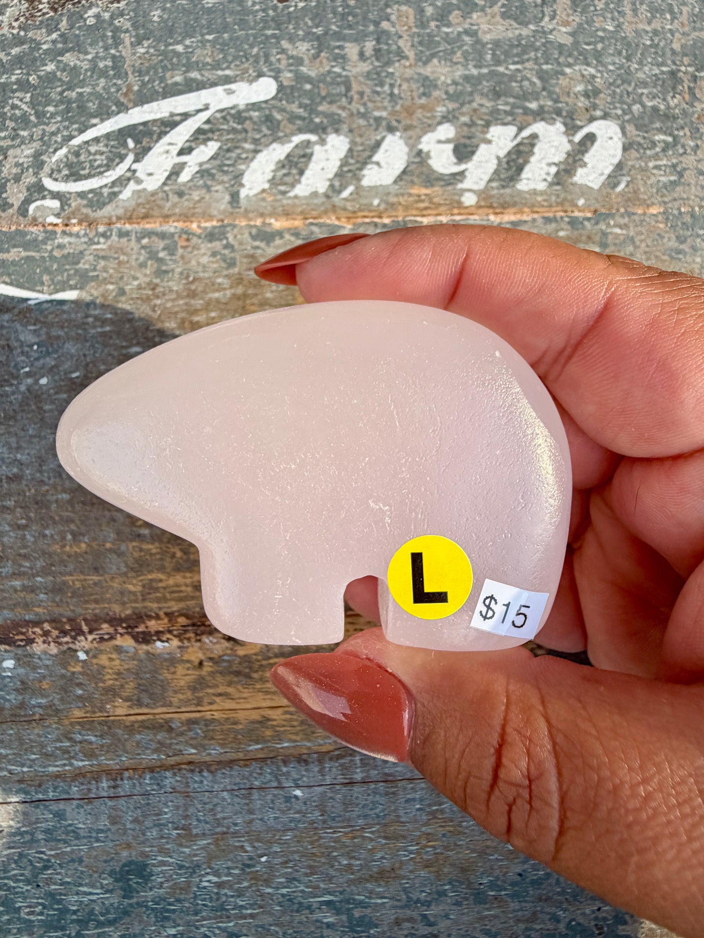 Gorgeous Pink Calcite Bear | Opt L (UV reactive)