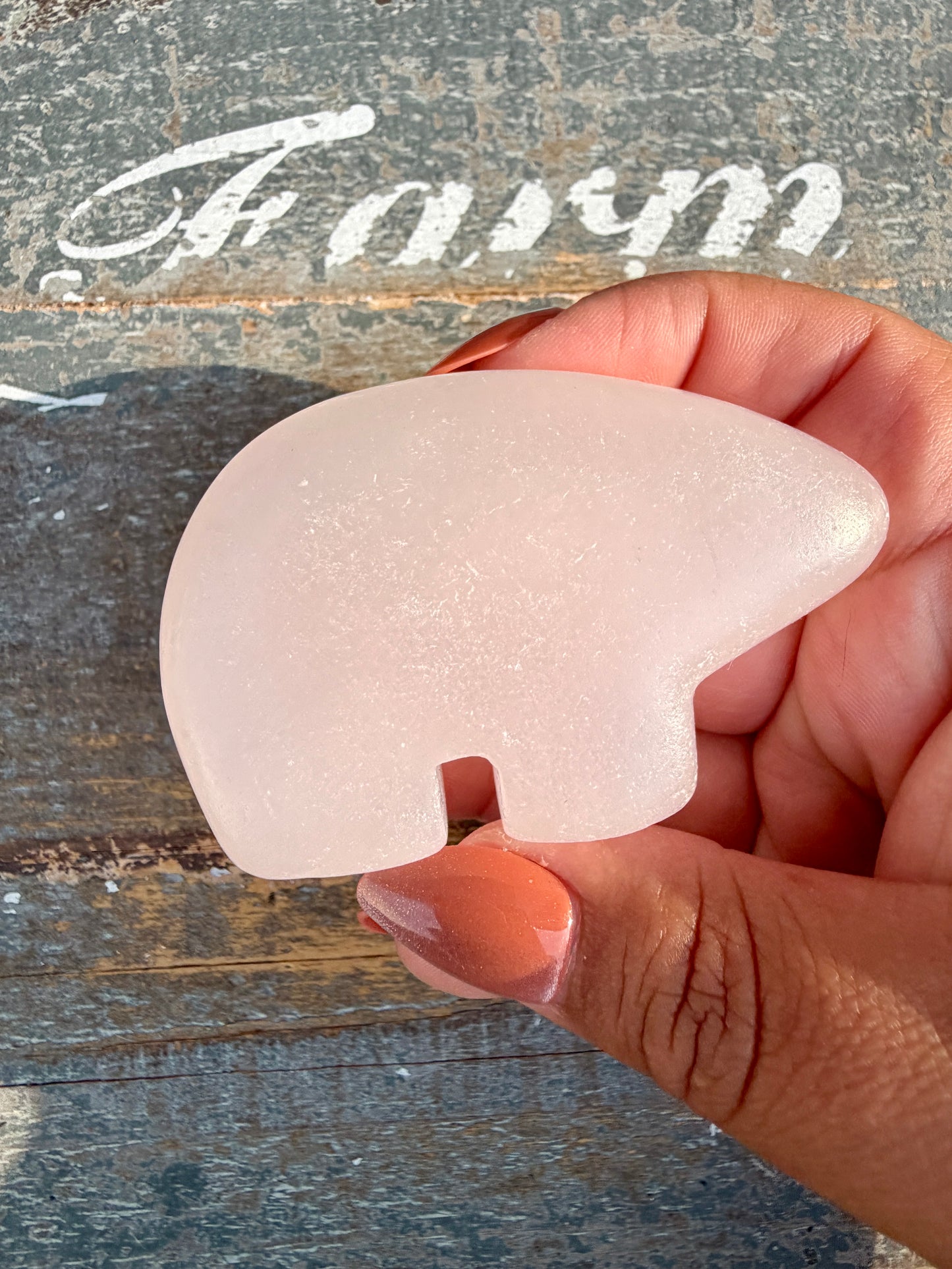 Gorgeous Pink Calcite Bear | Opt L (UV reactive)