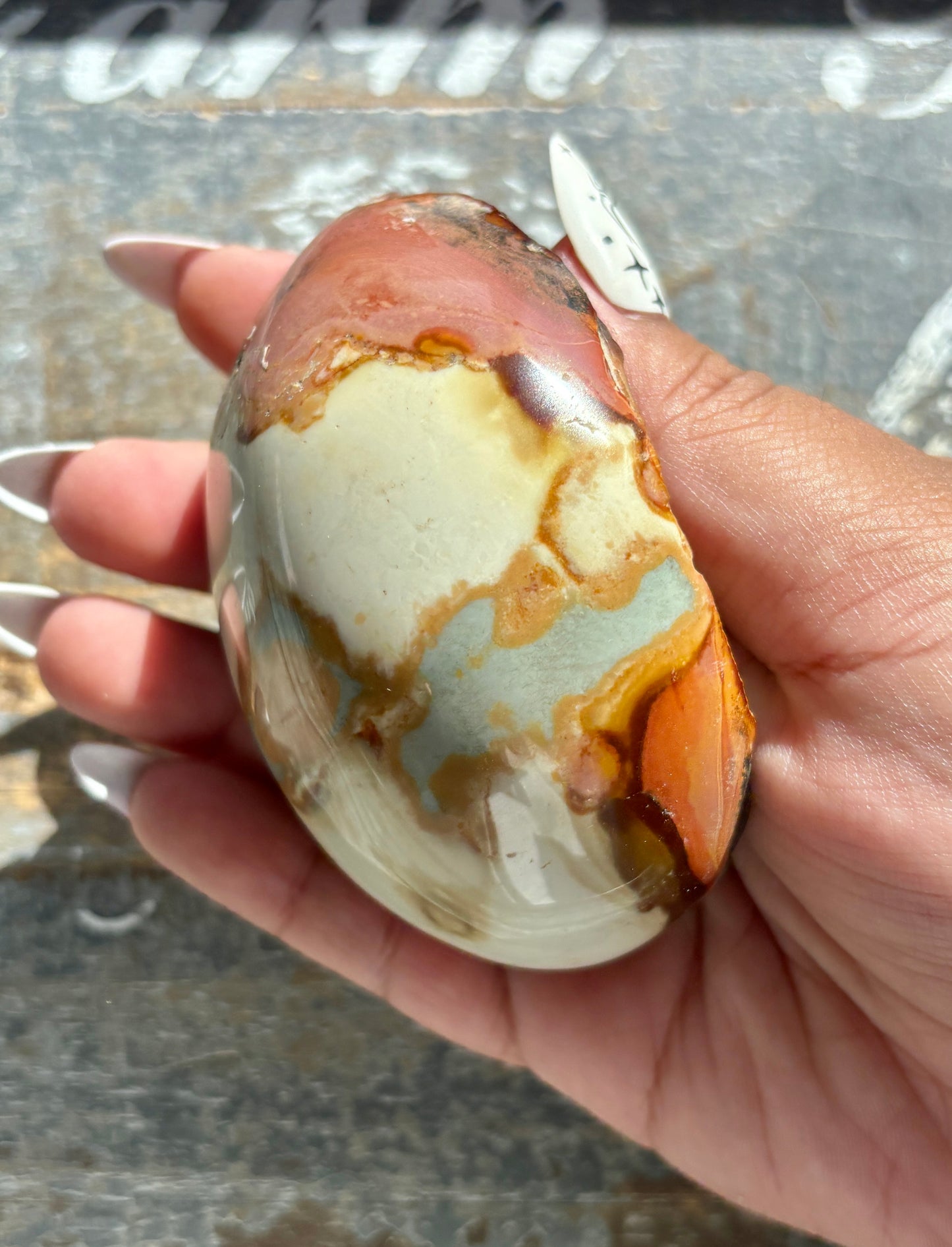 Gorgeous Polychrome Jasper Freeform Half Polished/Half Raw from Madagascar