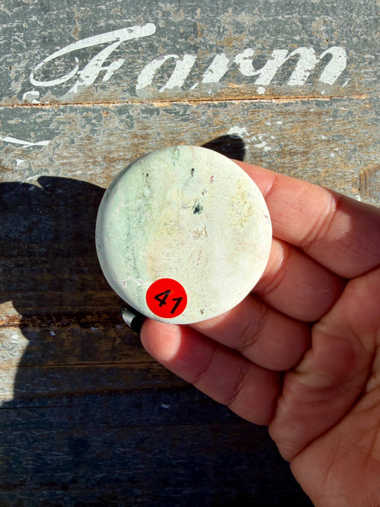 Colorful Unicorn Jasper Medallion | India | Opt 41