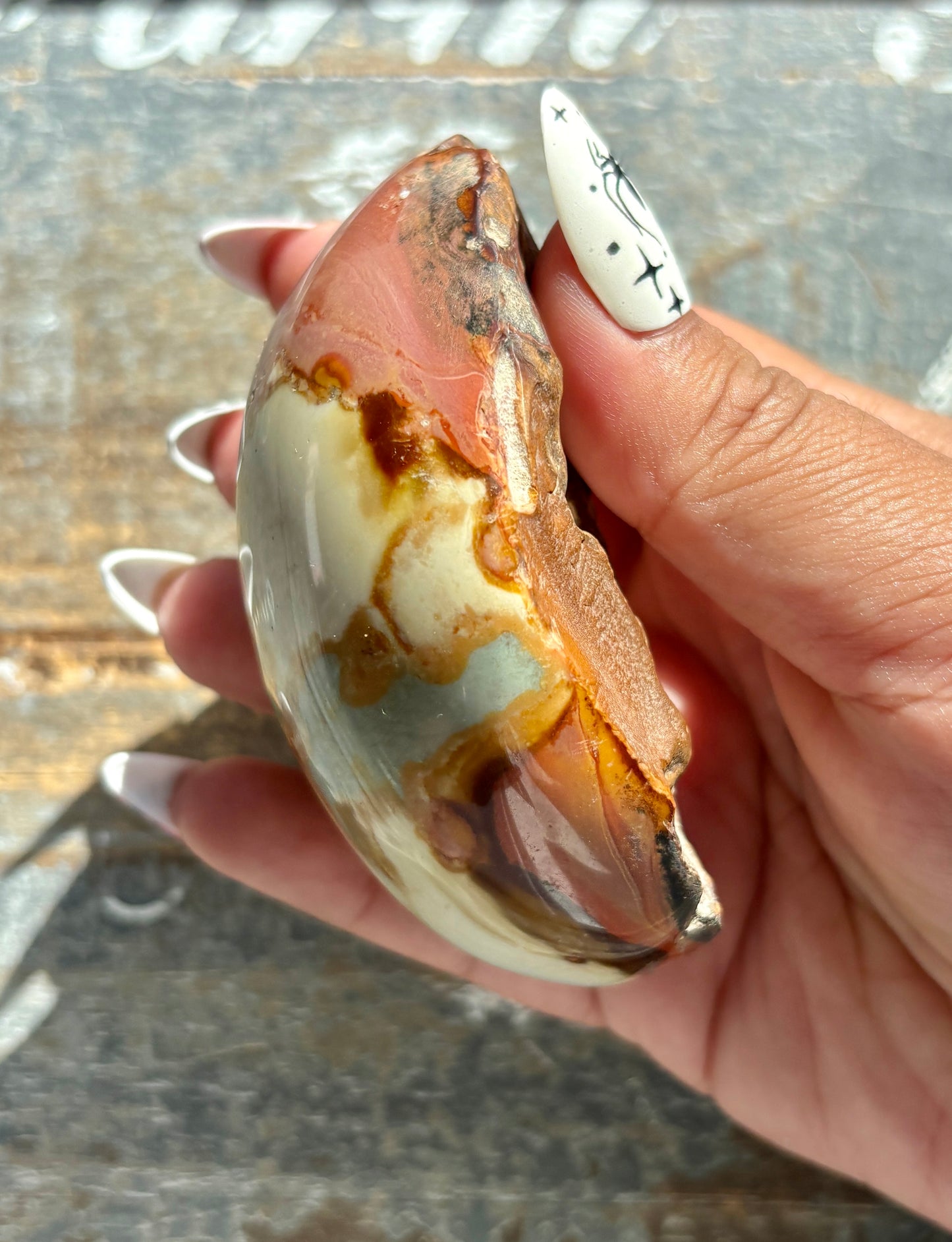 Gorgeous Polychrome Jasper Freeform Half Polished/Half Raw from Madagascar