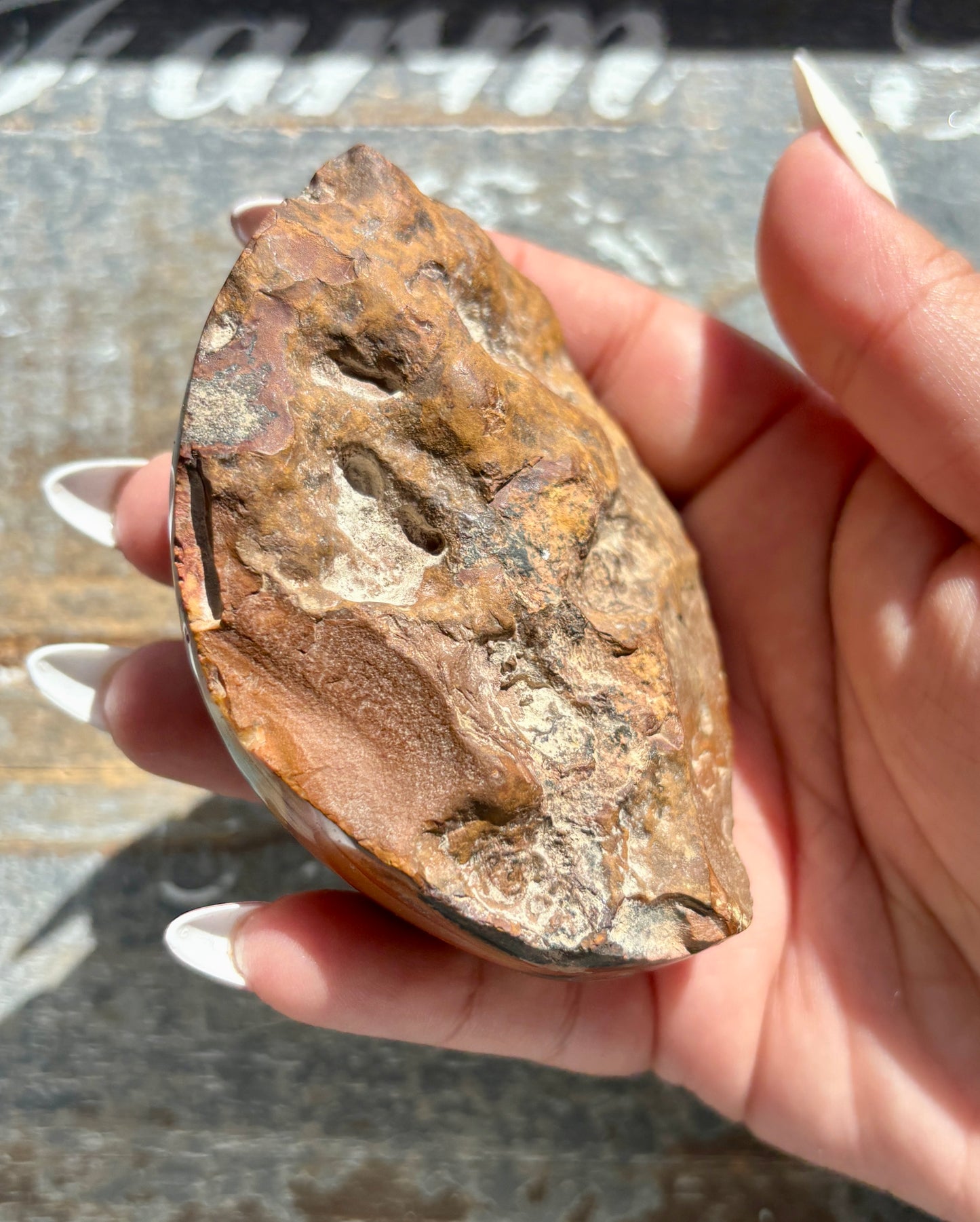 Gorgeous Polychrome Jasper Freeform Half Polished/Half Raw from Madagascar