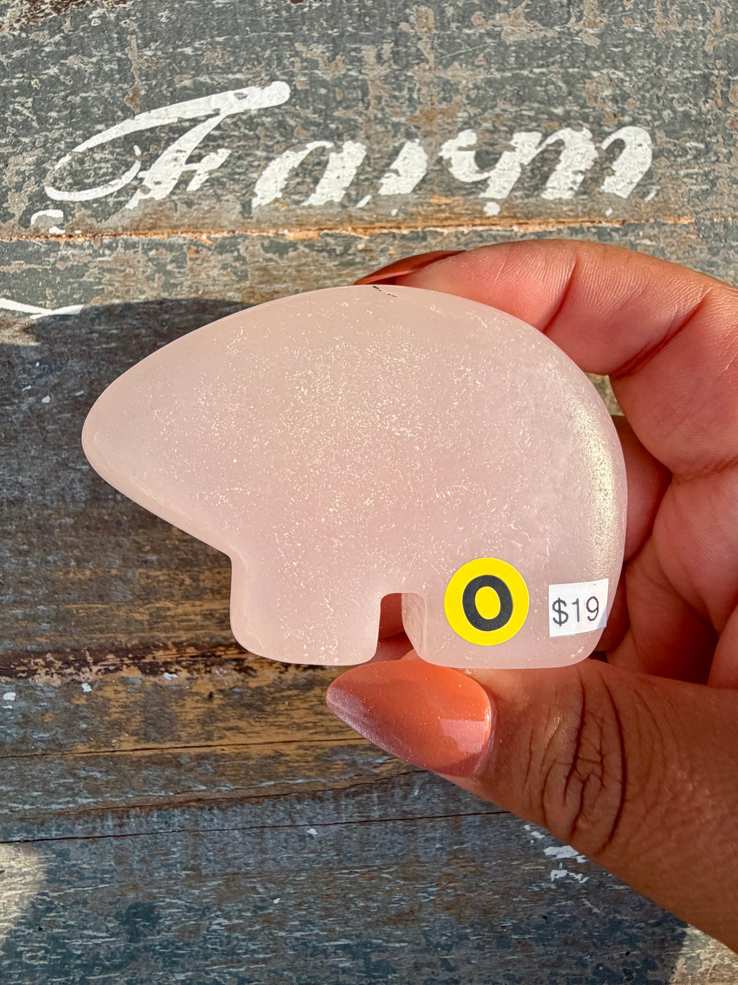 Gorgeous Pink Calcite Bear | Opt O (UV reactive)