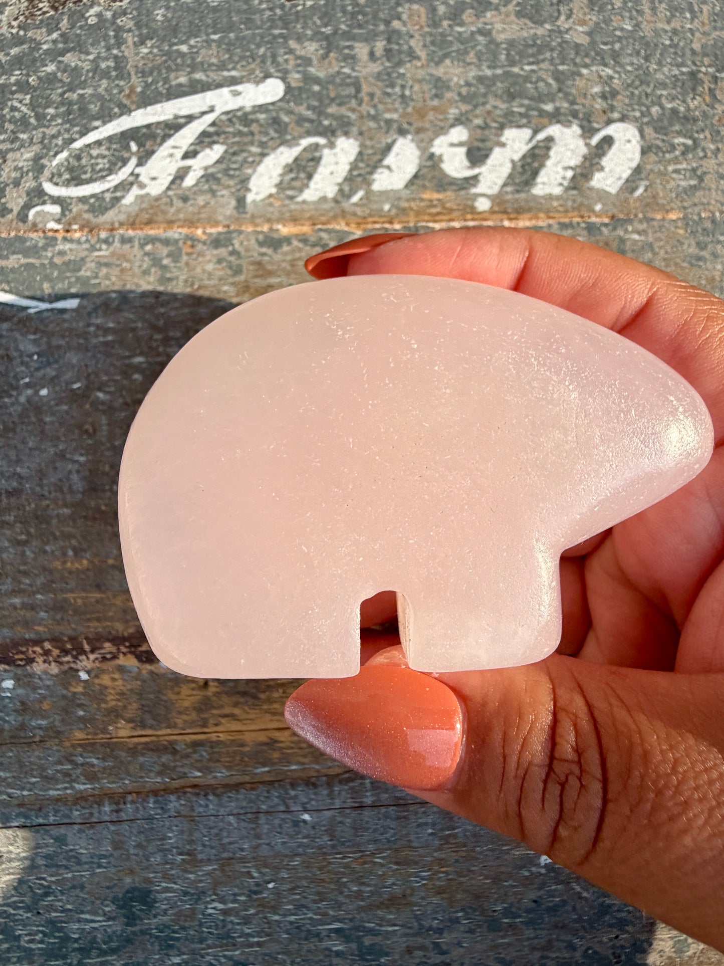 Gorgeous Pink Calcite Bear | Opt O (UV reactive)