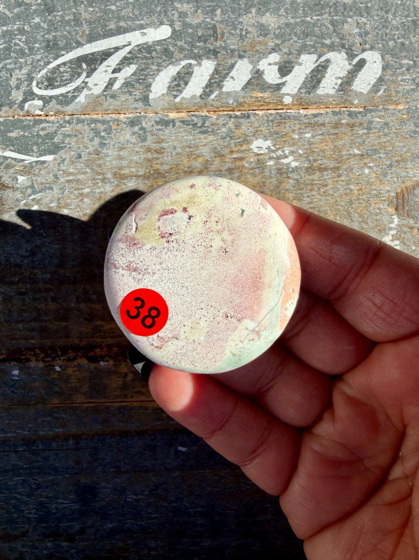 Colorful Unicorn Jasper Medallion | India | Opt 38