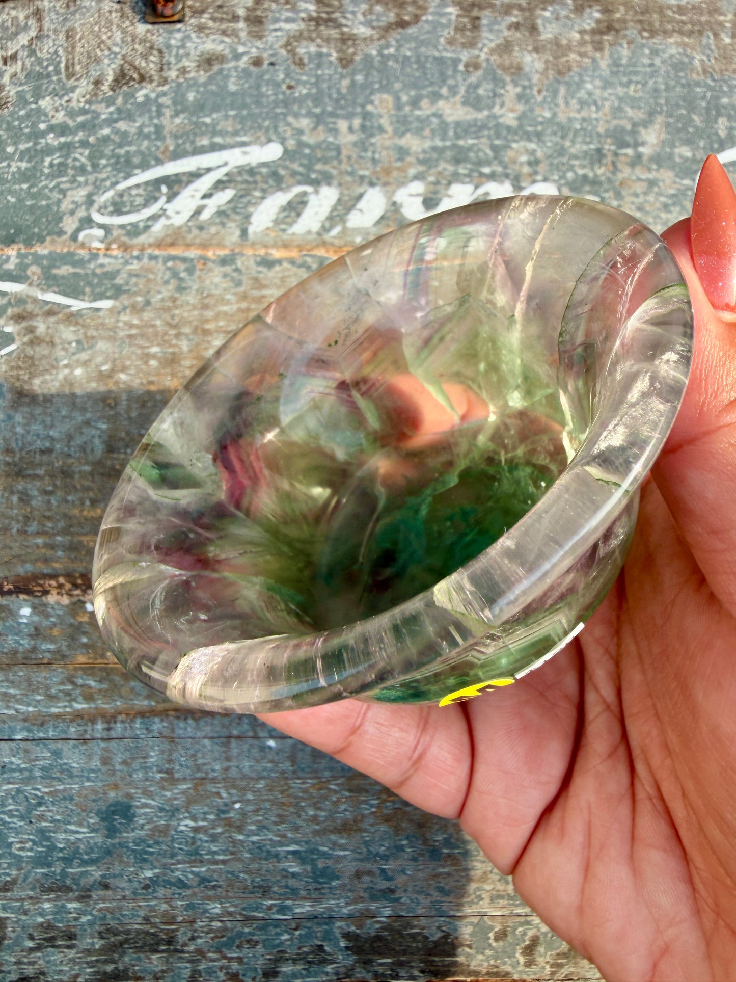 Gorgeous Hand Carved Fluorite Bowl | Opt M