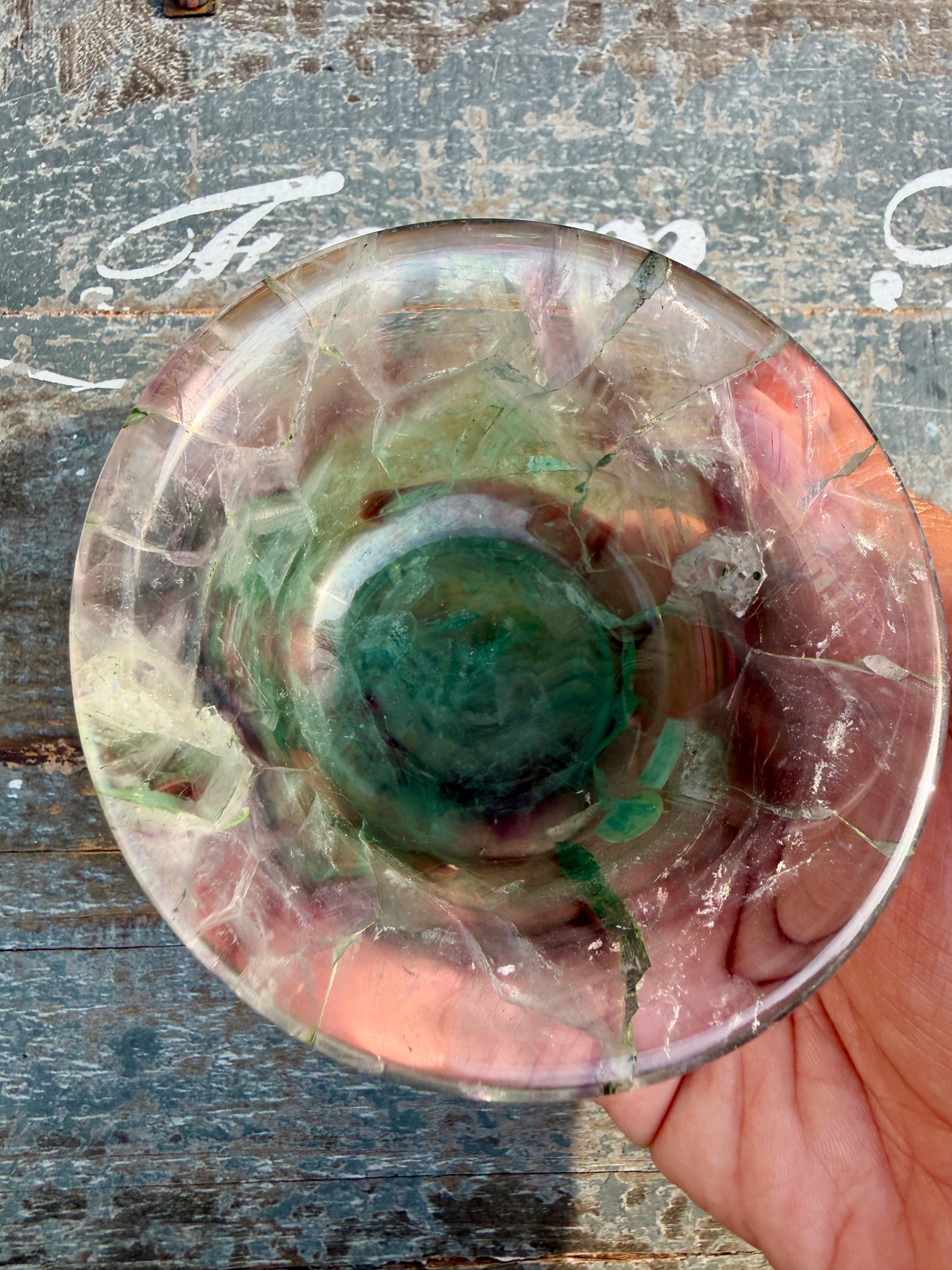 Gorgeous Hand Carved Fluorite Bowl | Opt M