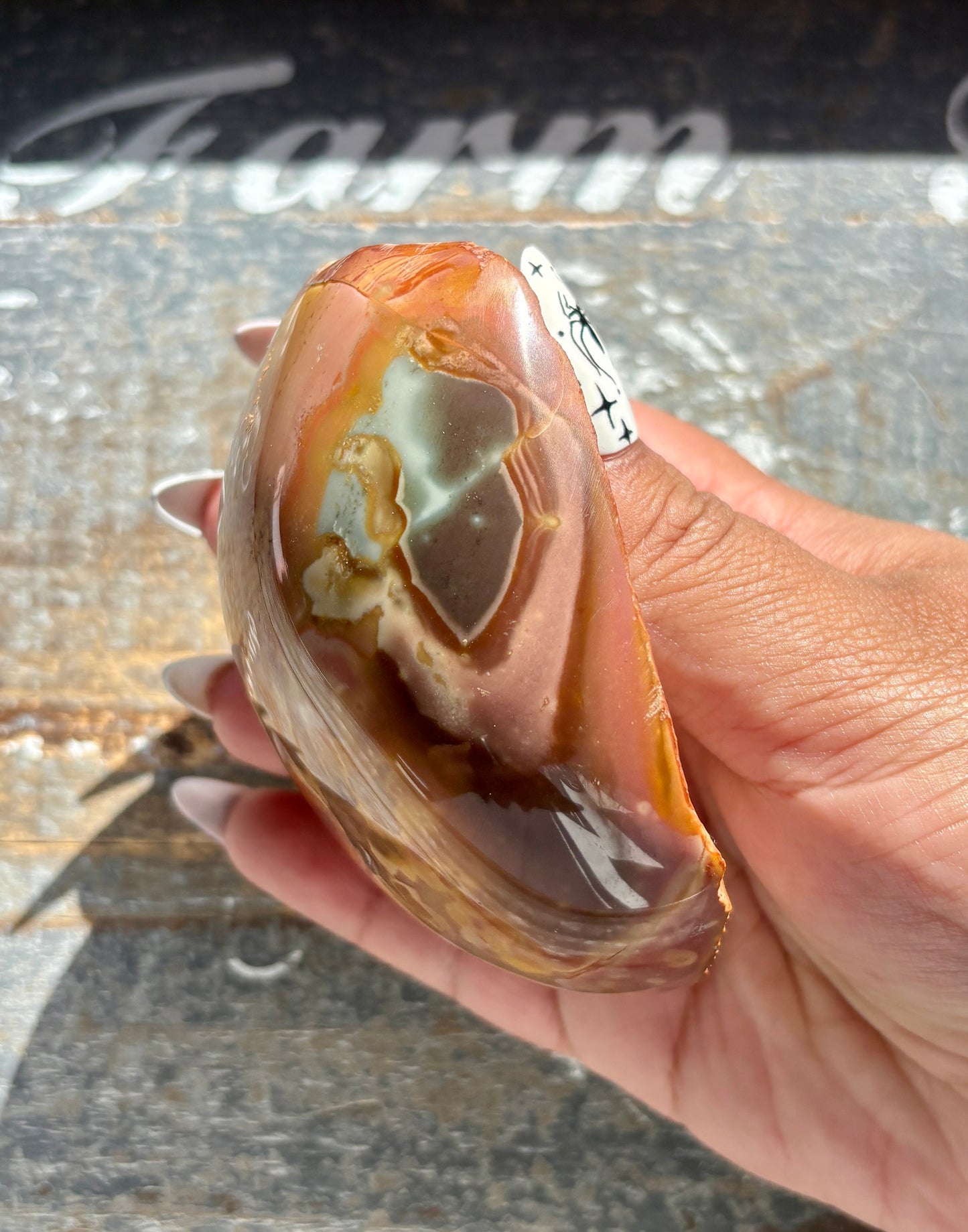 Gorgeous Polychrome Jasper Freeform Half Polished/Half Raw from Madagascar