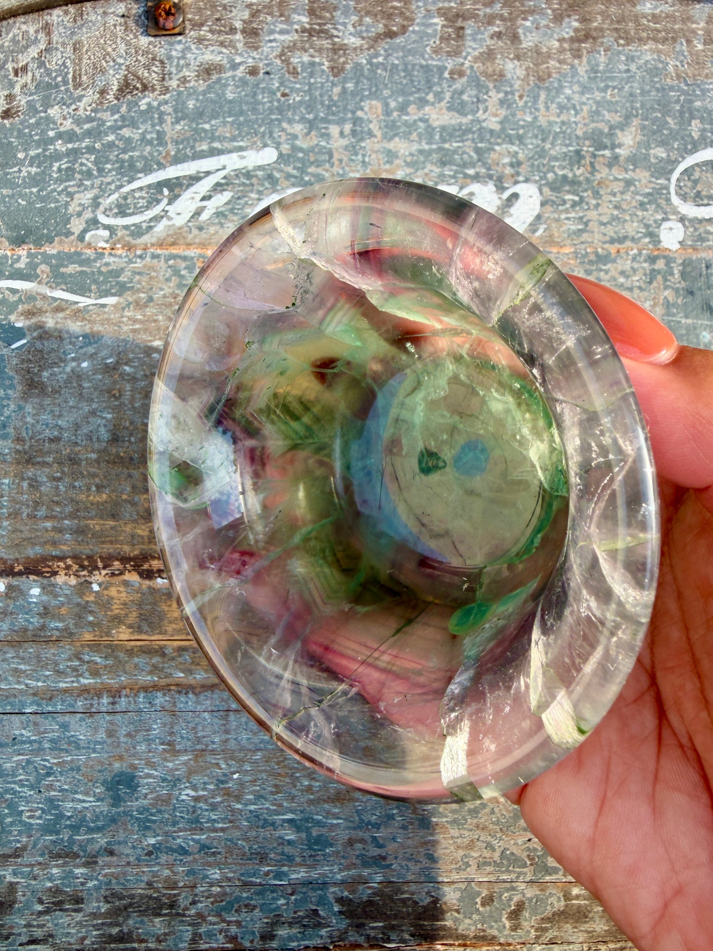 Gorgeous Hand Carved Fluorite Bowl | Opt M