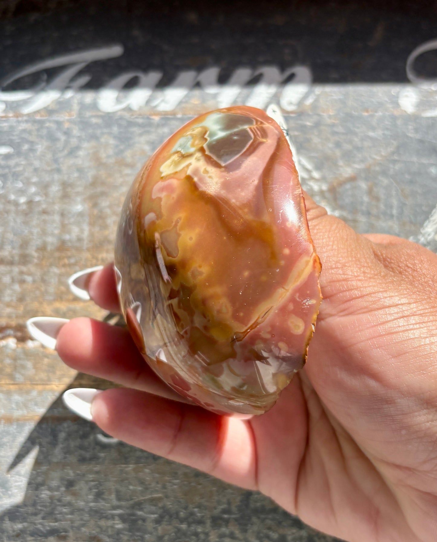 Gorgeous Polychrome Jasper Freeform Half Polished/Half Raw from Madagascar